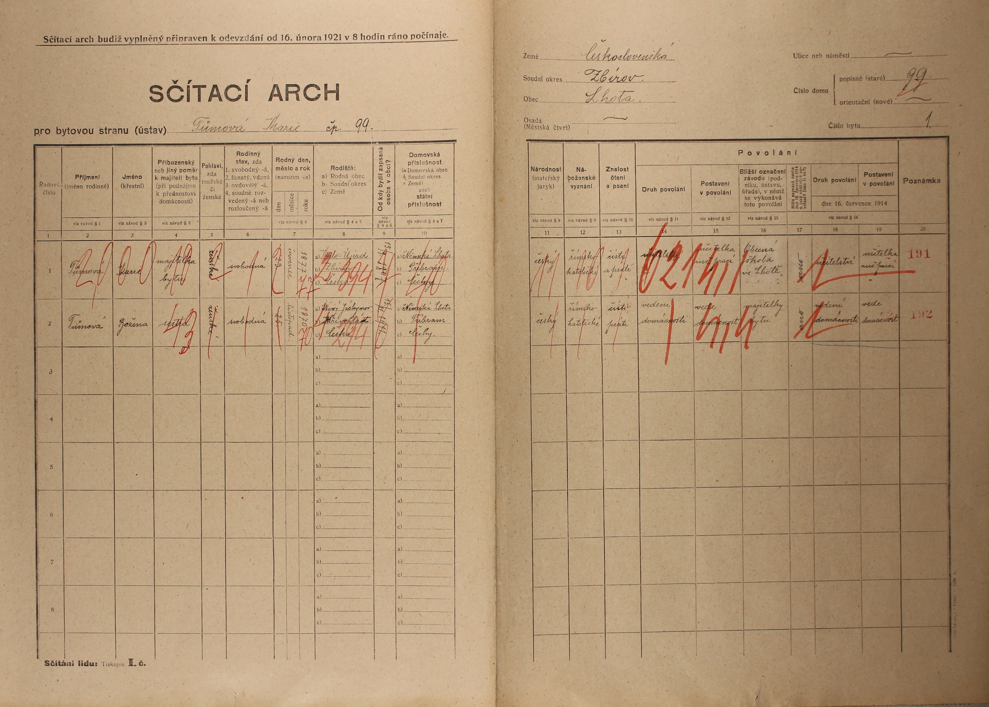 2. soap-ro_00002_census-1921-lhota-pod-racem-cp099_0020