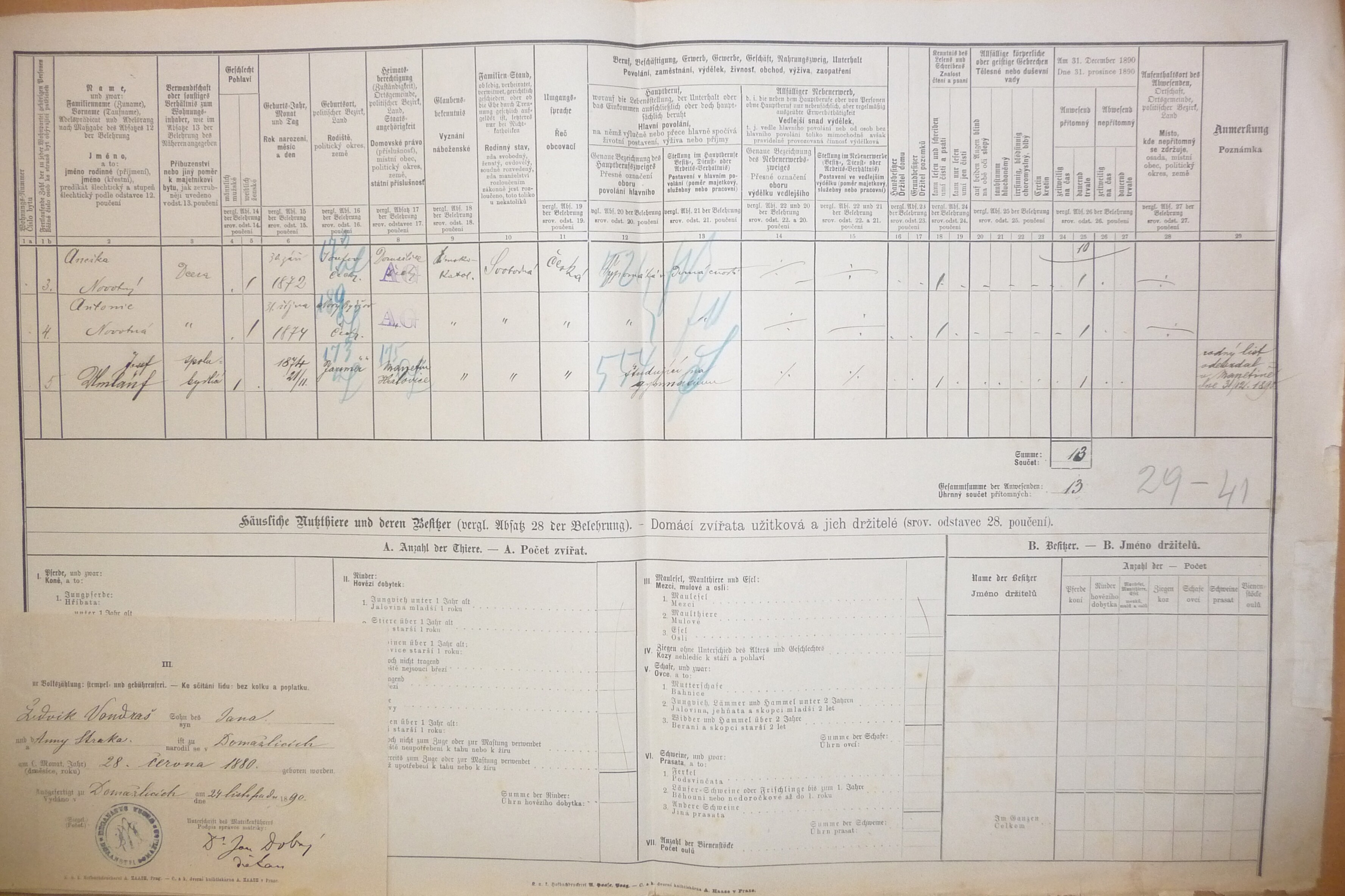 2. soap-do_00592_census-1890-domazlice-bezdekovske-predmesti-cp151_0020