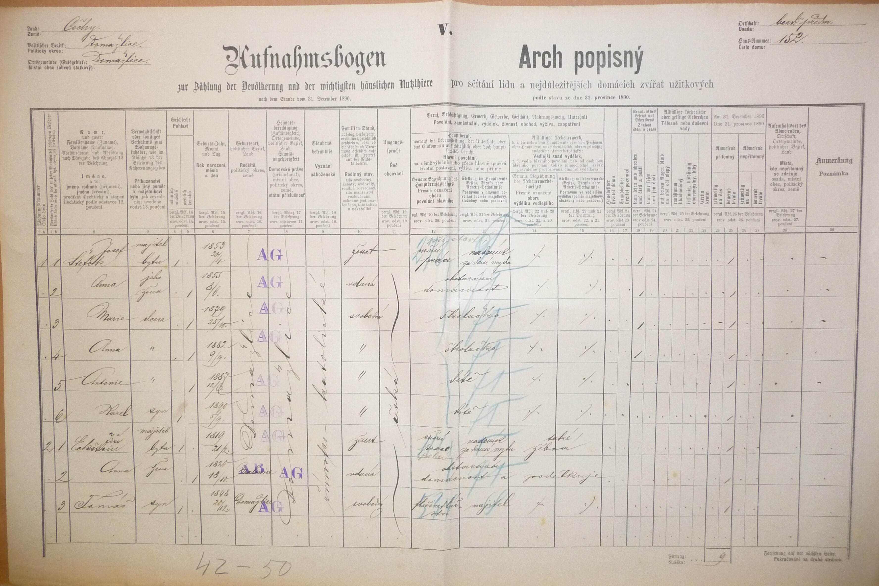 1. soap-do_00592_census-1890-domazlice-bezdekovske-predmesti-cp152_0010