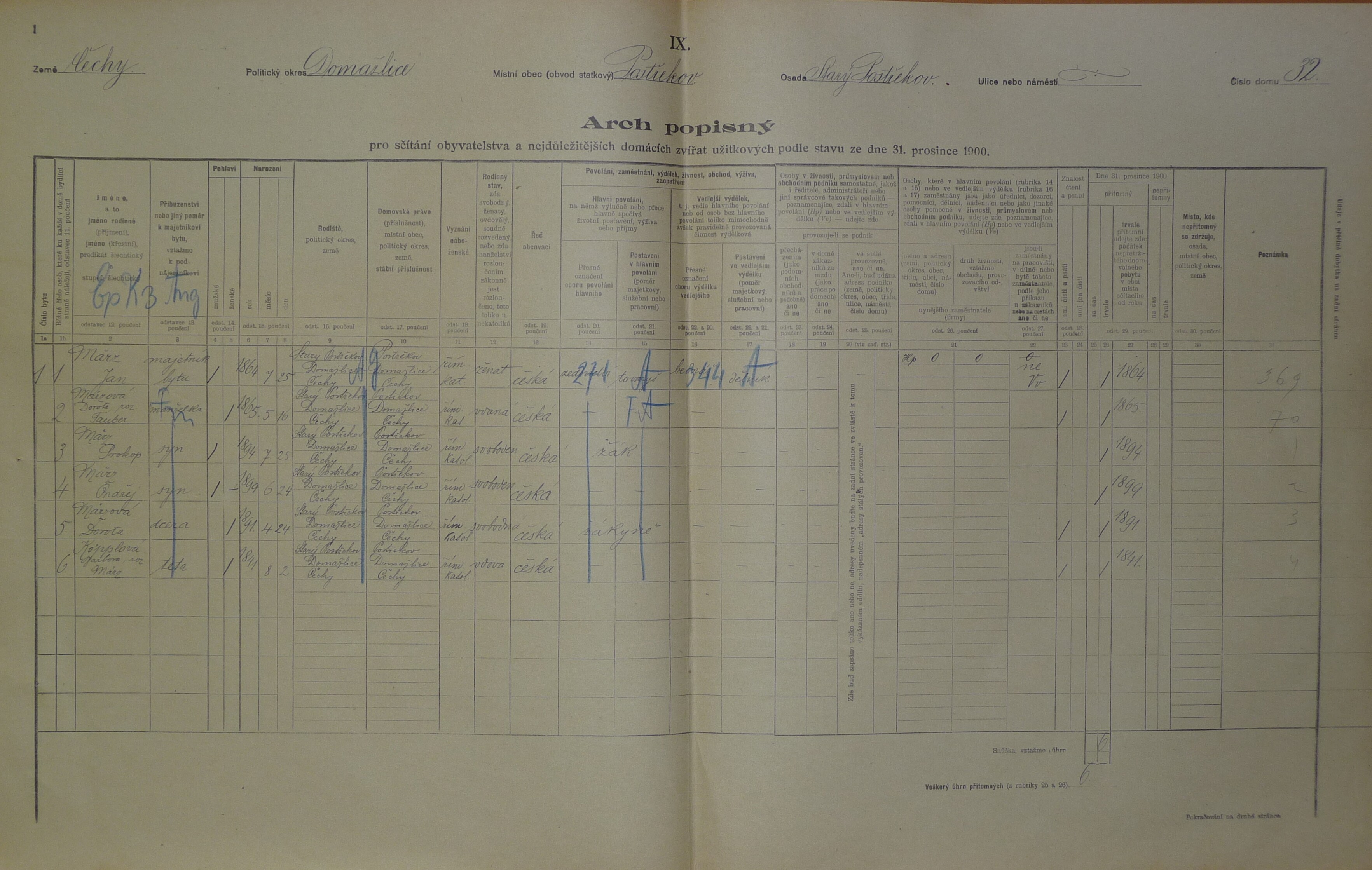 1. soap-do_00592_census-1900-postrekov-stary-cp032_0010