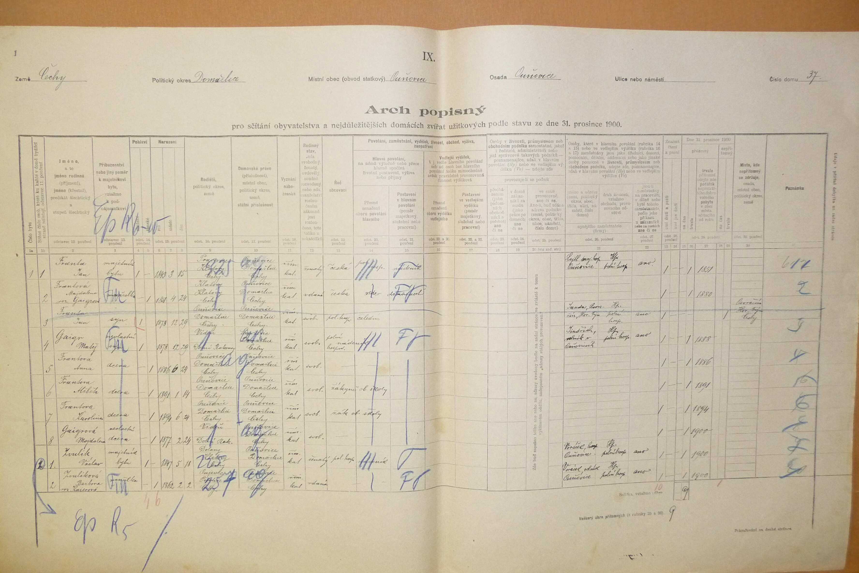 1. soap-do_00592_census-1900-unejovice-cp037_0010