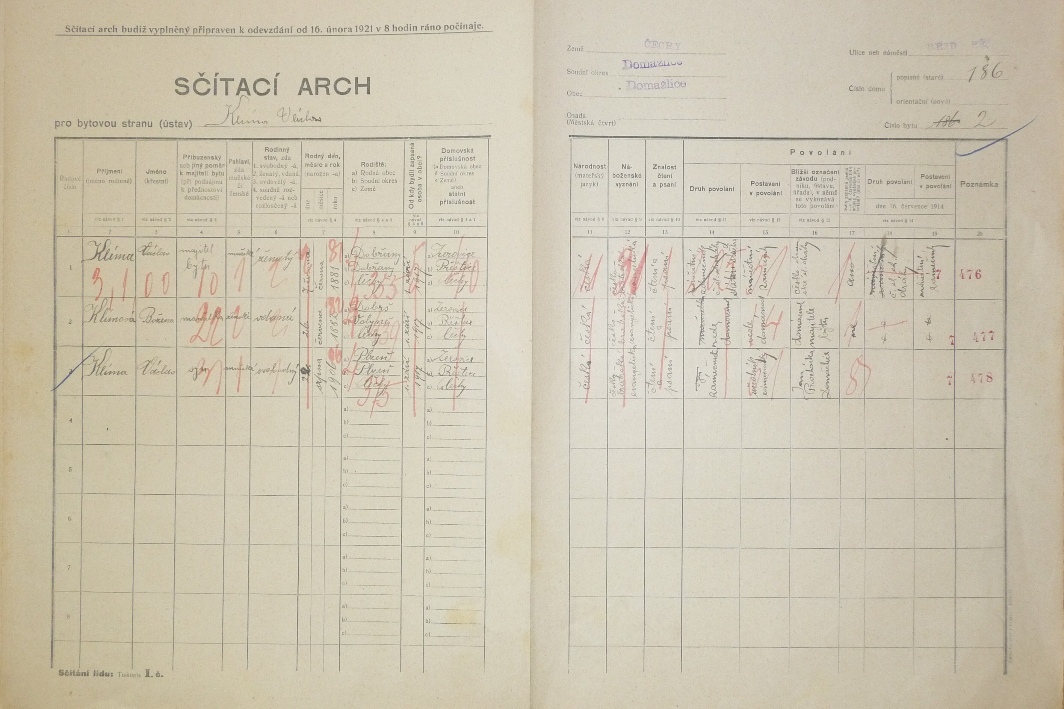 5. soap-do_00592_census-1921-domazlice-bezdekovske-predmesti-cp186_0050