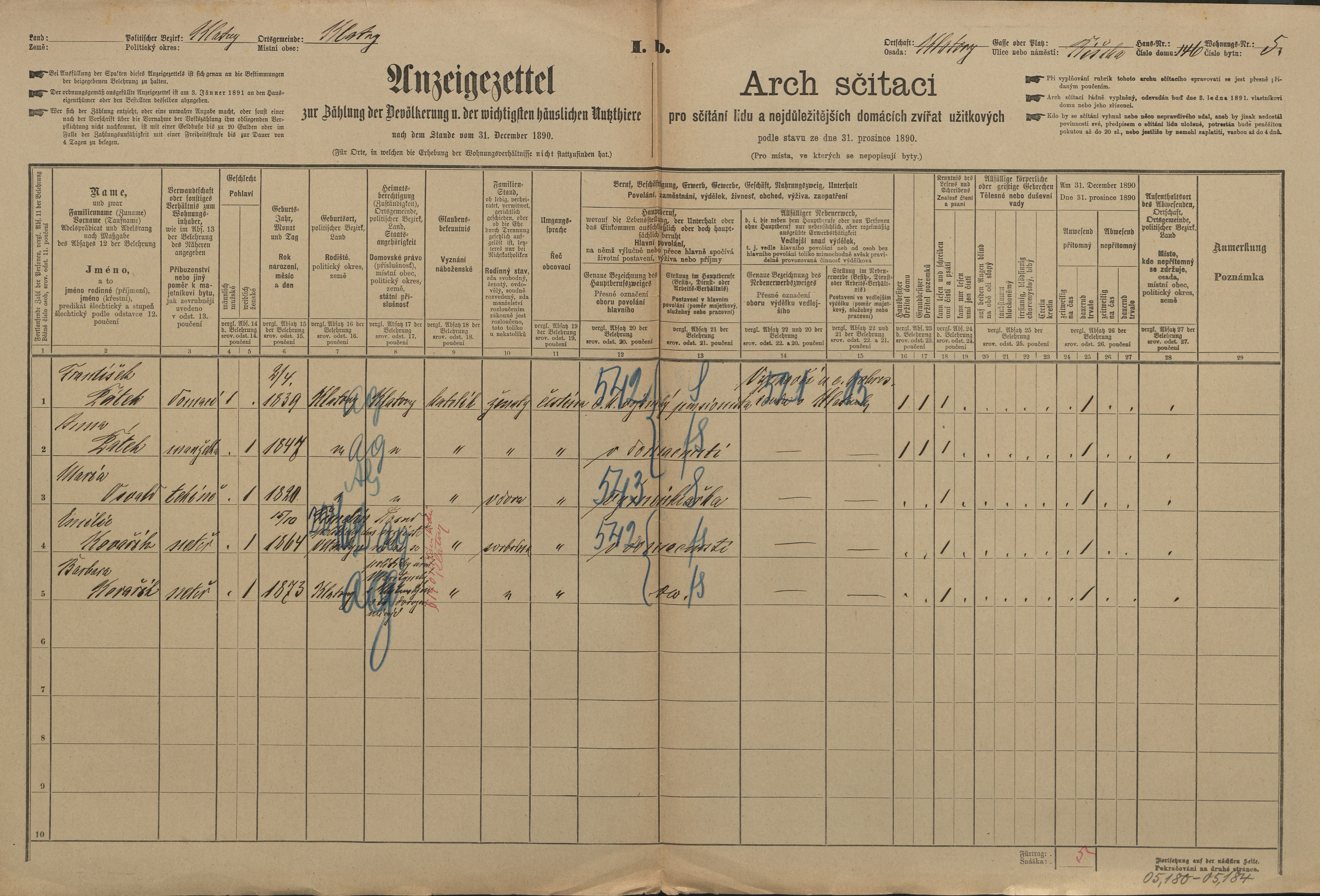 11. soap-kt_01159_census-1890-klatovy-mesto-cp146_0110