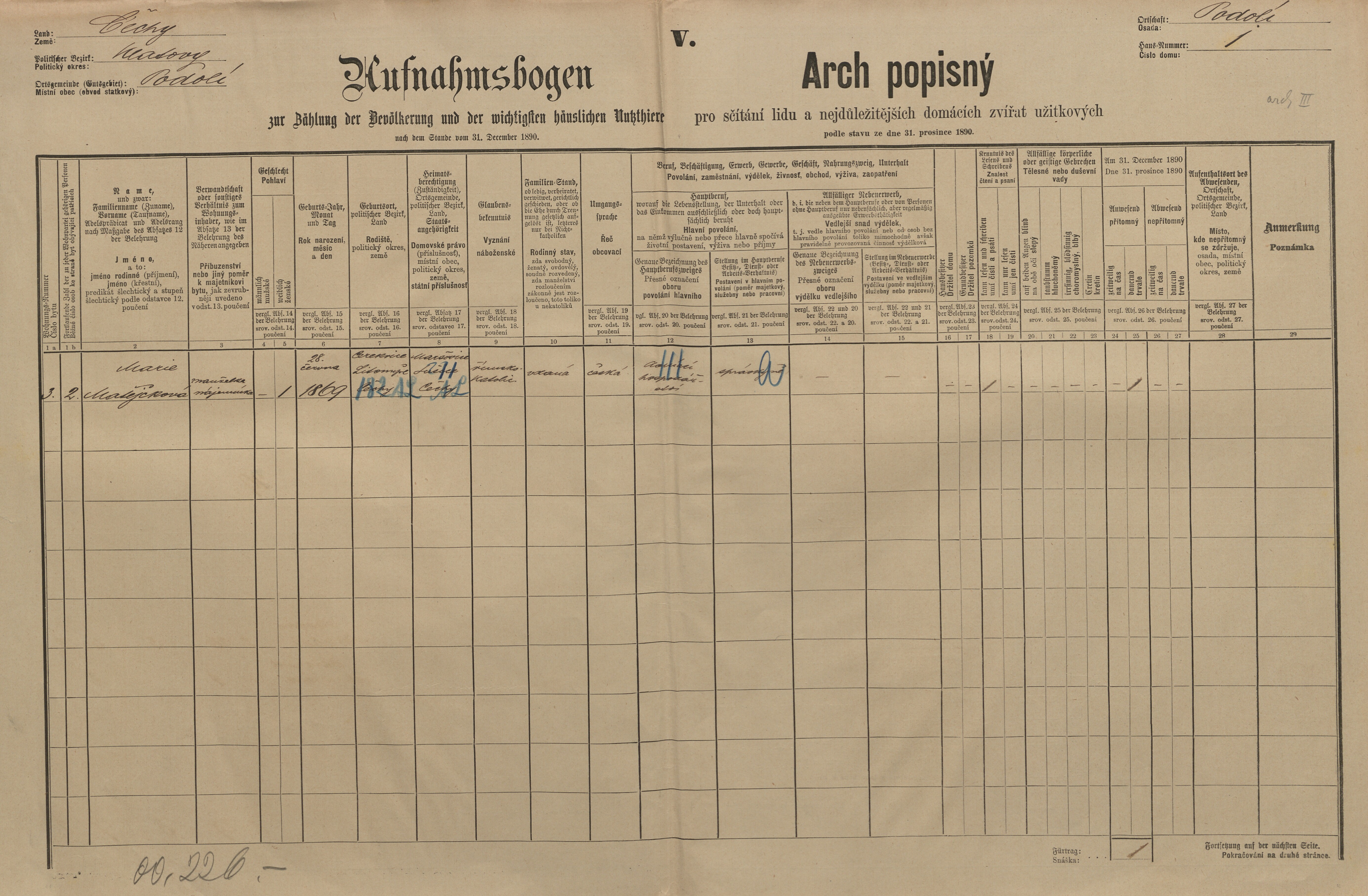 7. soap-kt_01159_census-1890-podoli-cp001_0070