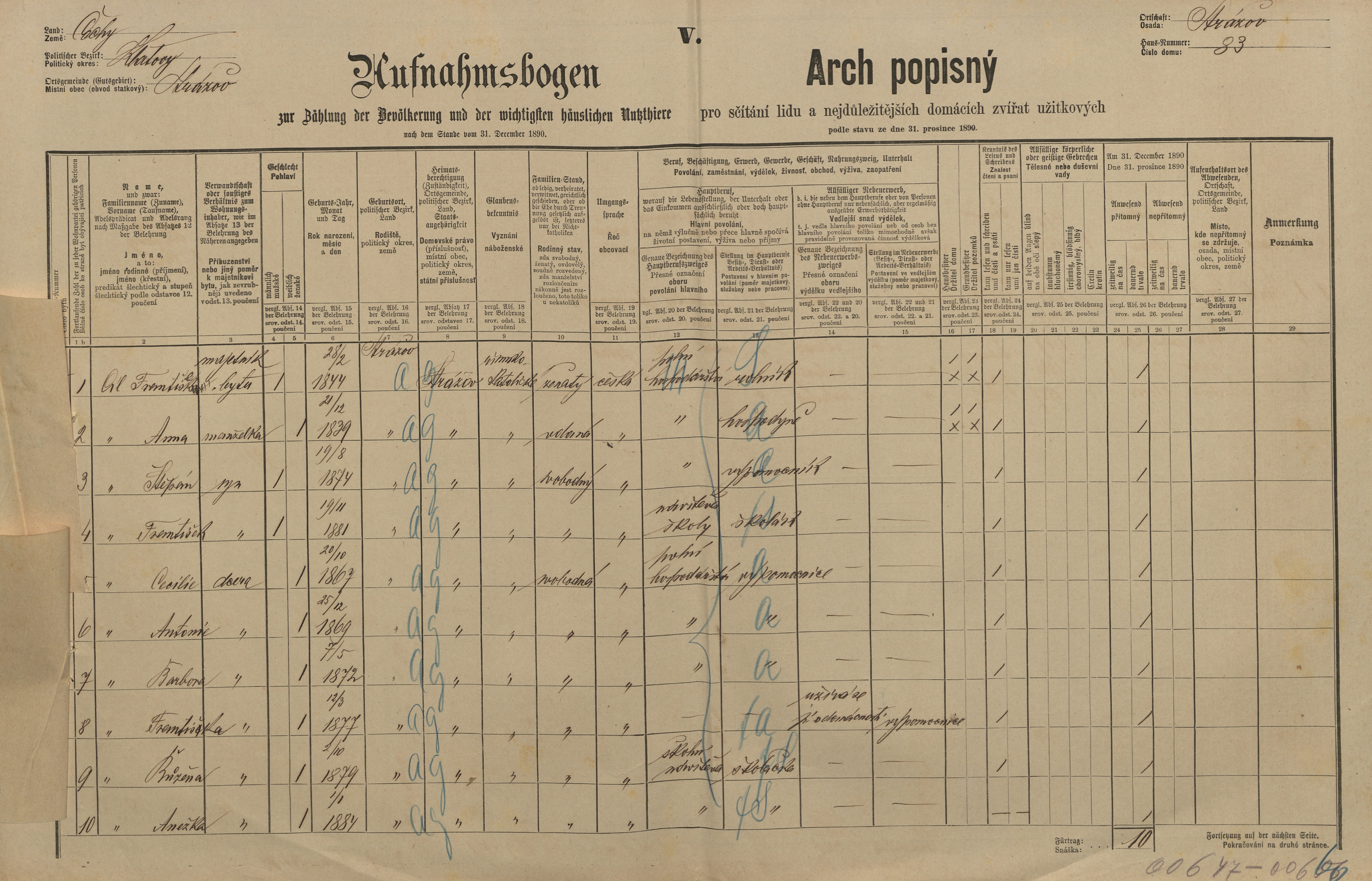 1. soap-kt_01159_census-1890-strazov-cp083_0010