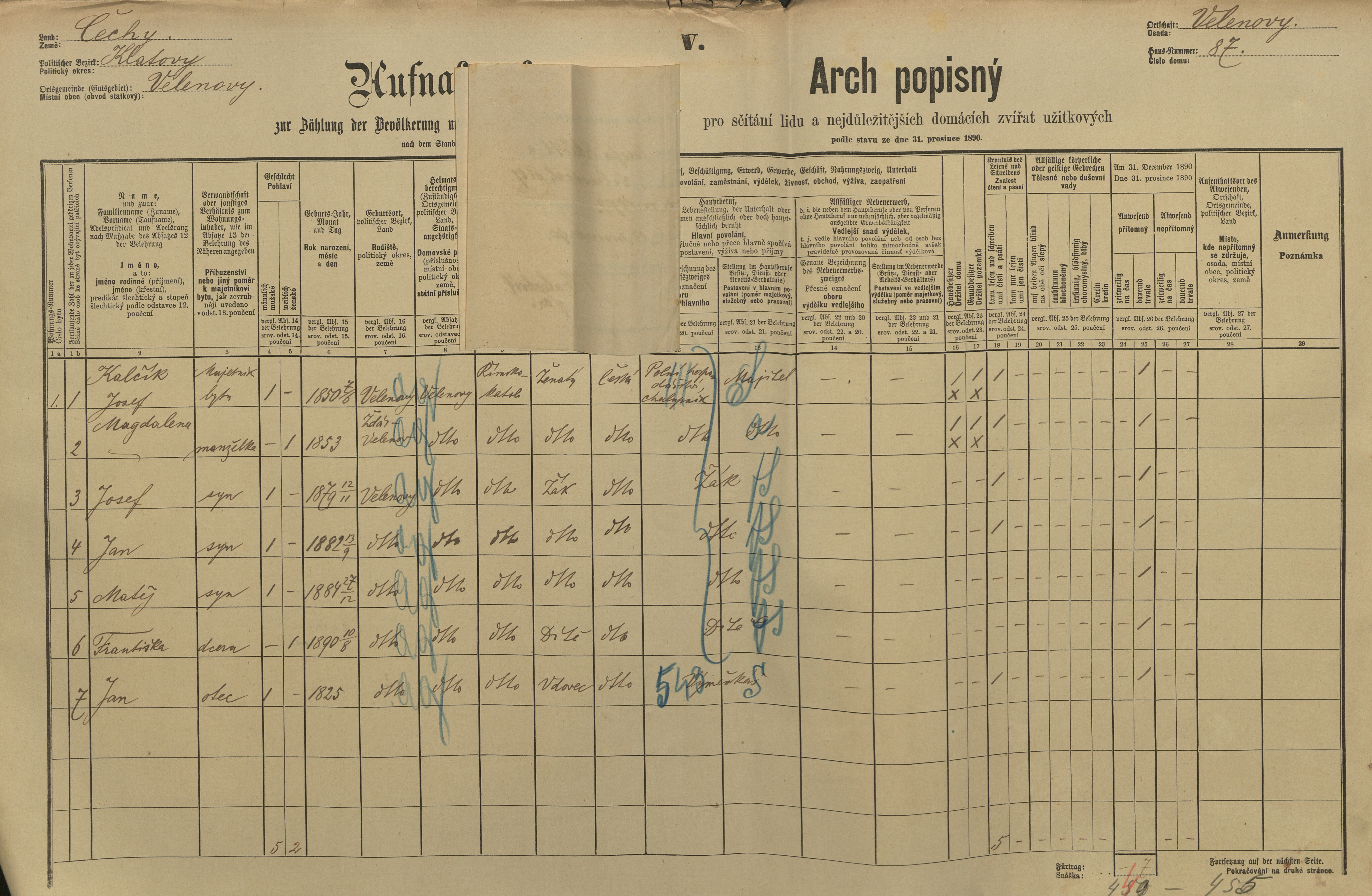 2. soap-kt_01159_census-1890-velenovy-cp087_0020