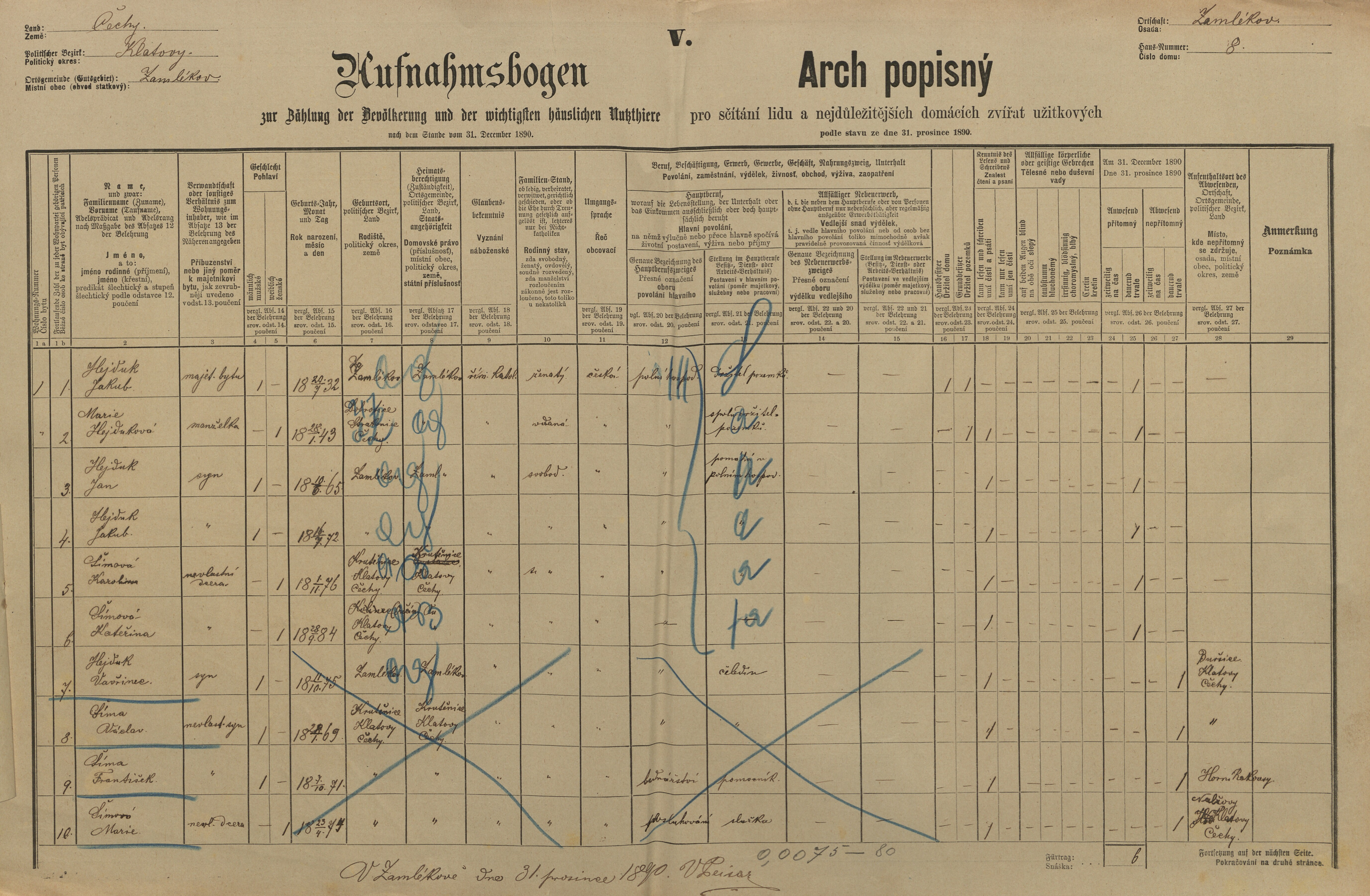 1. soap-kt_01159_census-1890-zavlekov-cp008_0010