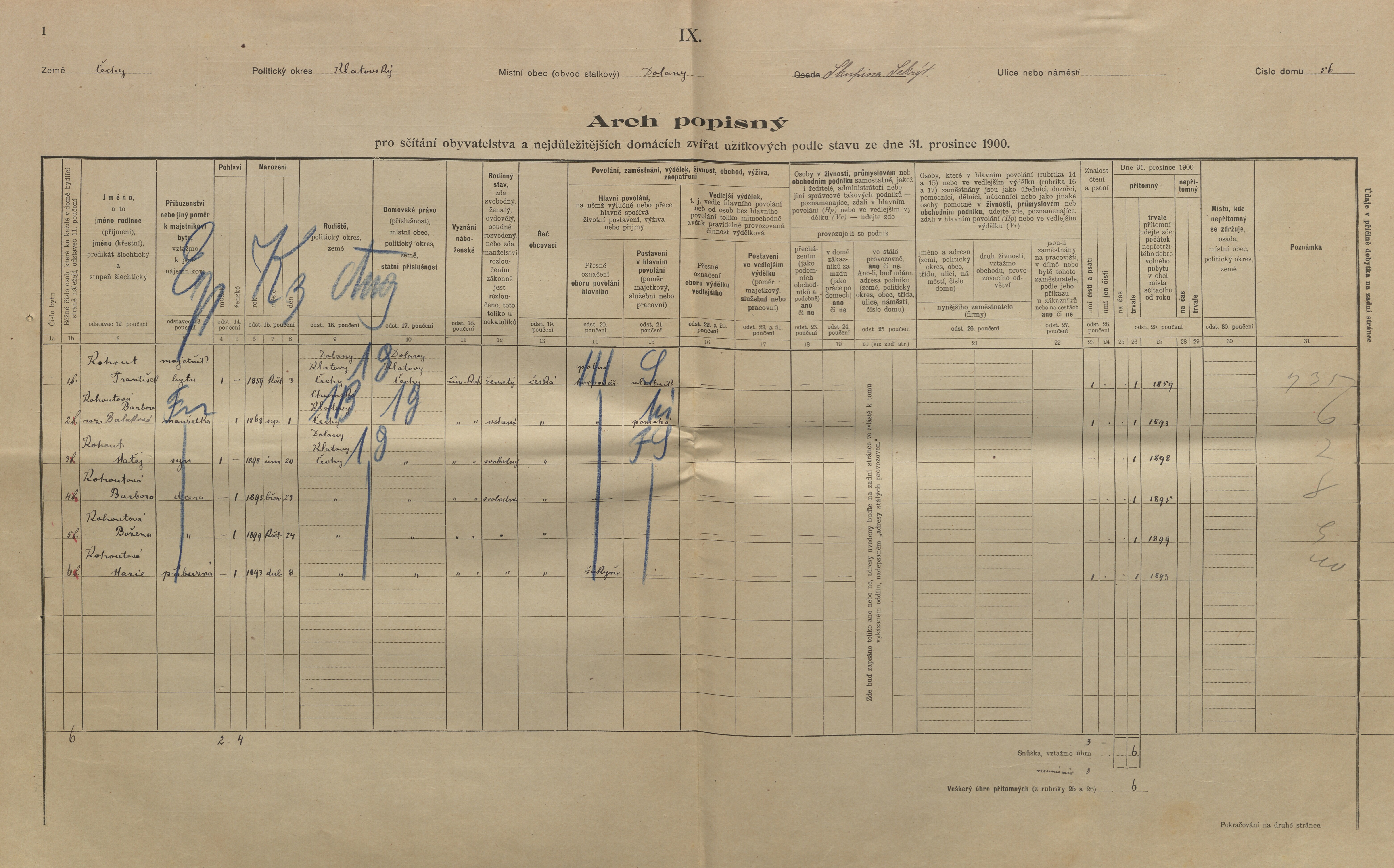 1. soap-kt_01159_census-1900-dolany-cp056_0010