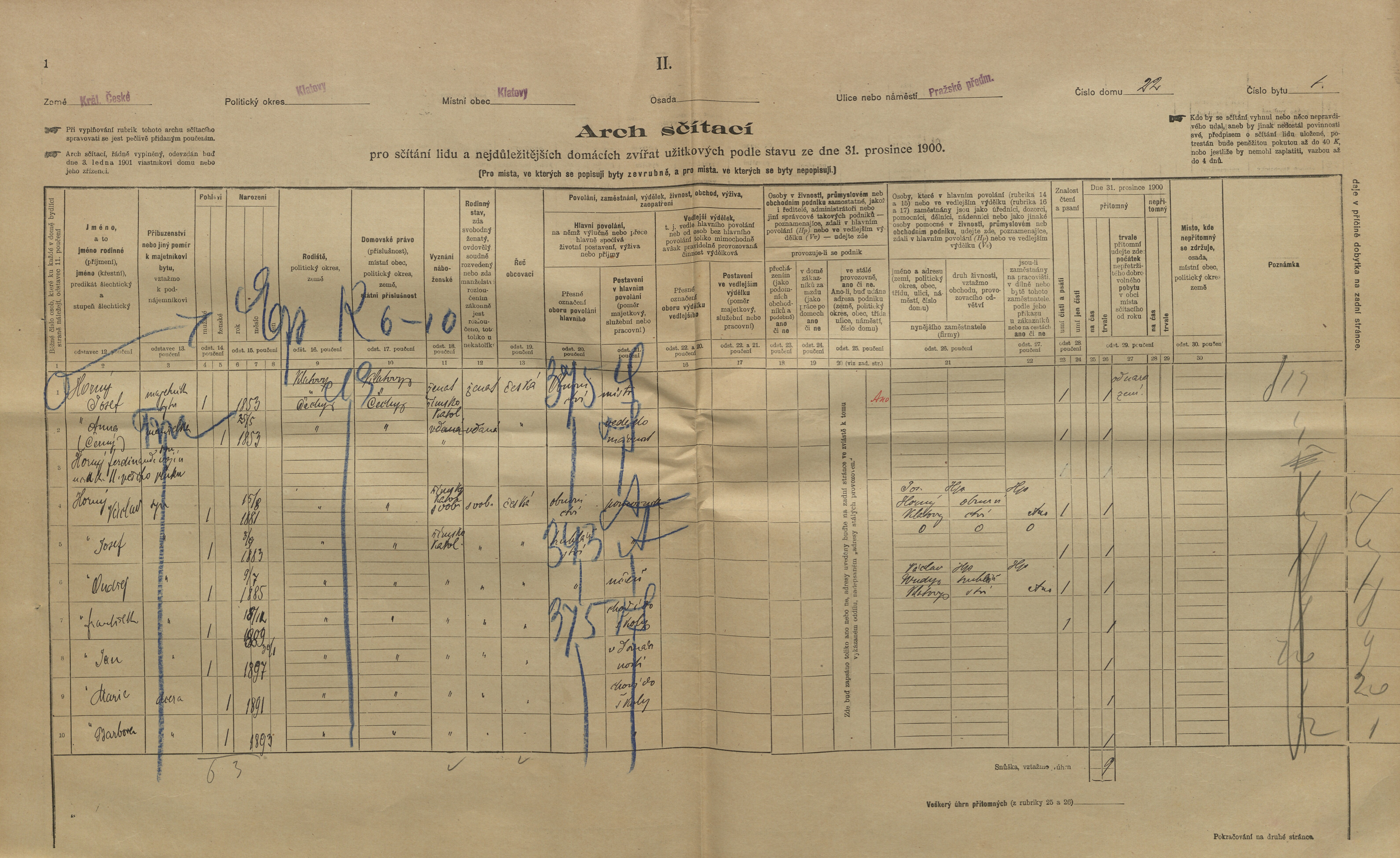 1. soap-kt_01159_census-1900-klatovy-prazske-predmesti-cp022_0010