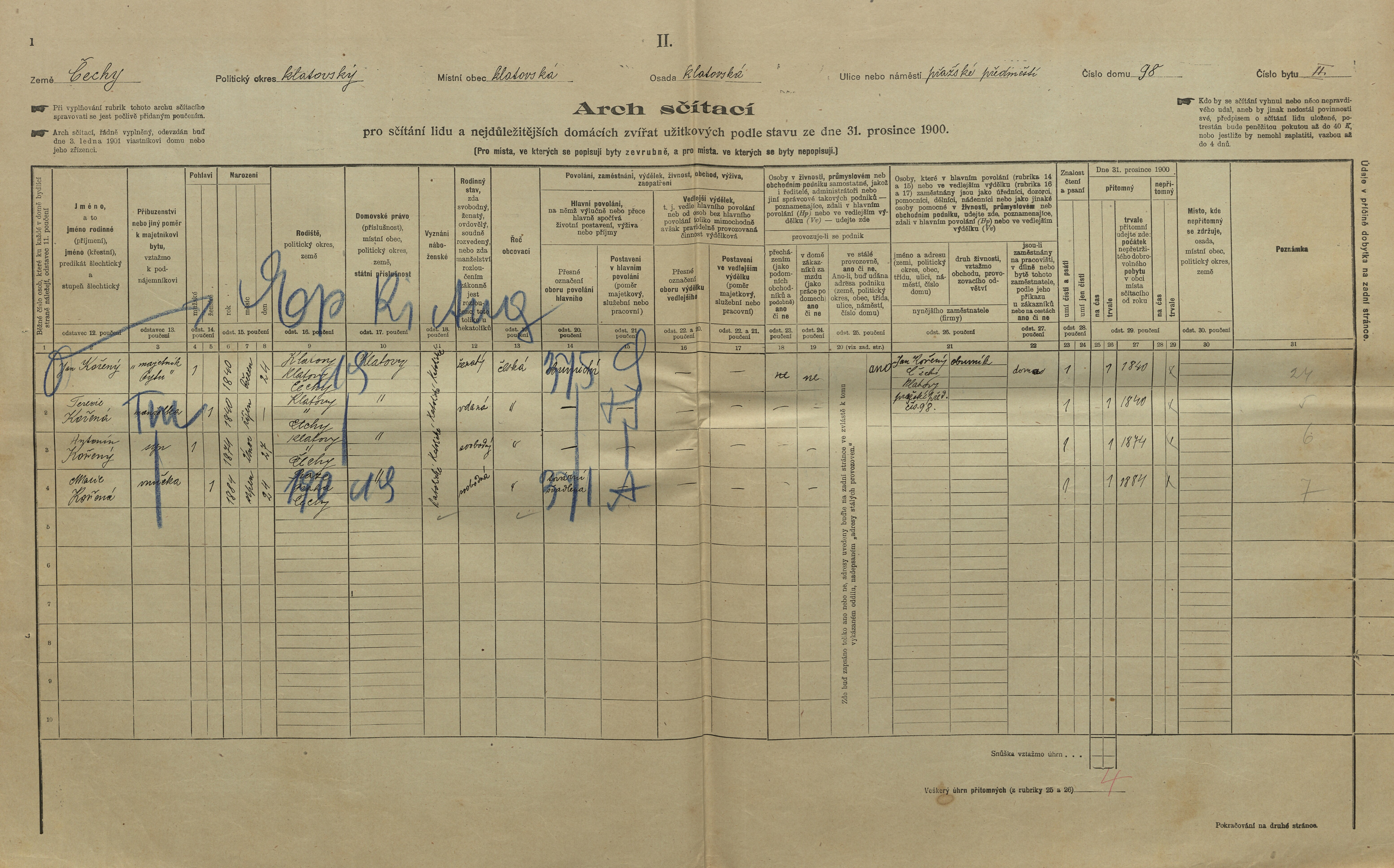 5. soap-kt_01159_census-1900-klatovy-prazske-predmesti-cp098_0050