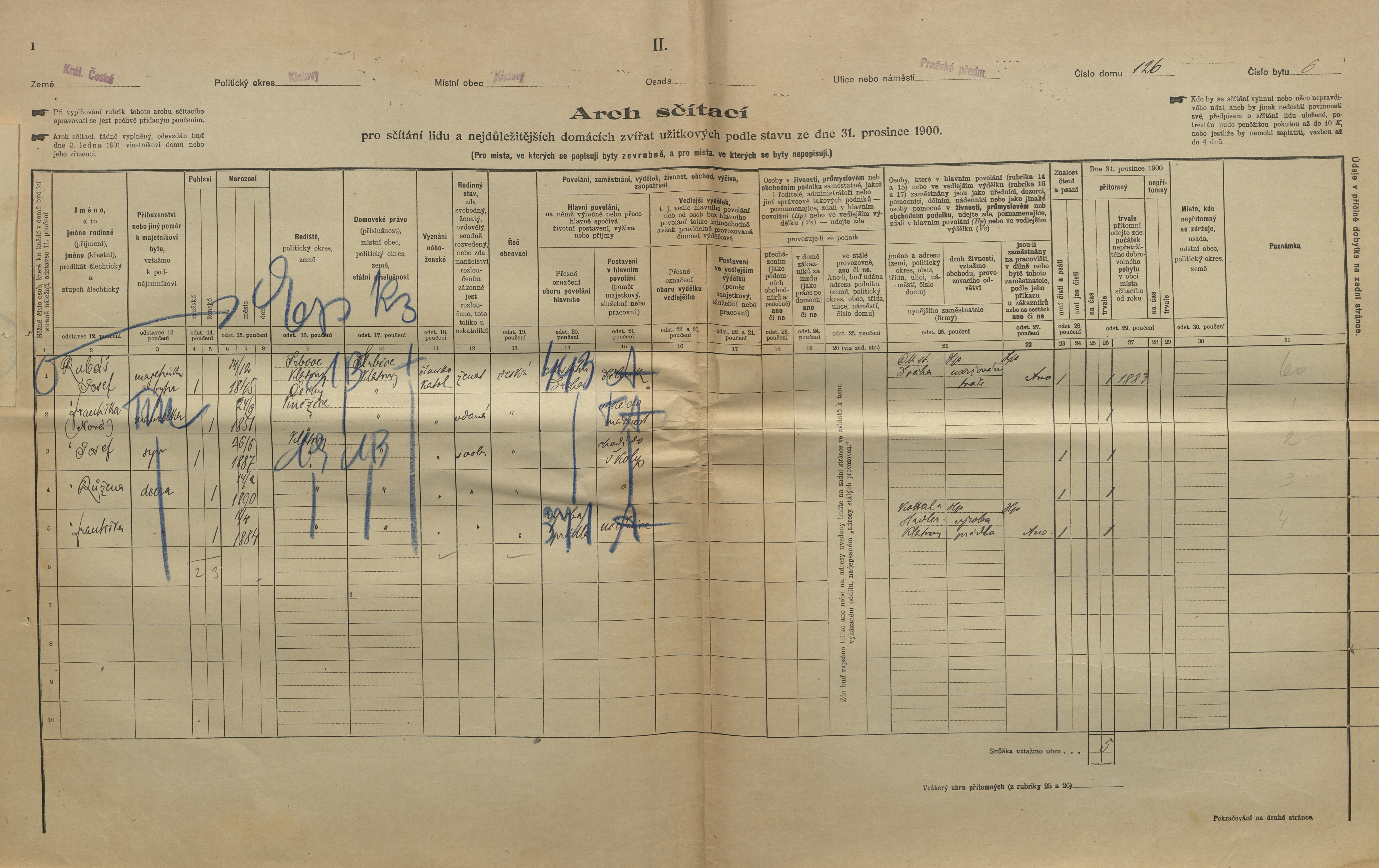 14. soap-kt_01159_census-1900-klatovy-prazske-predmesti-cp126_0140