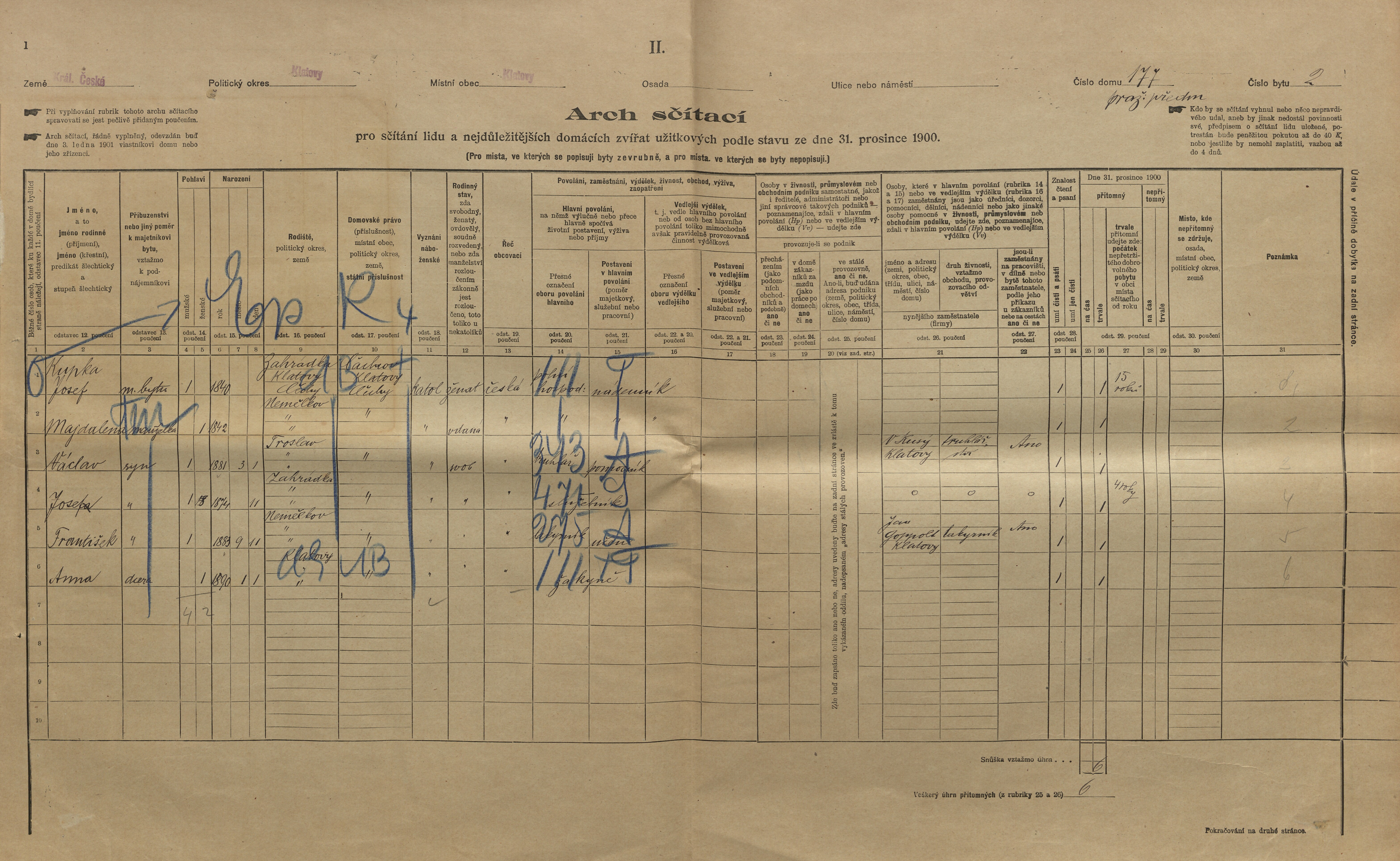 4. soap-kt_01159_census-1900-klatovy-prazske-predmesti-cp177_0040