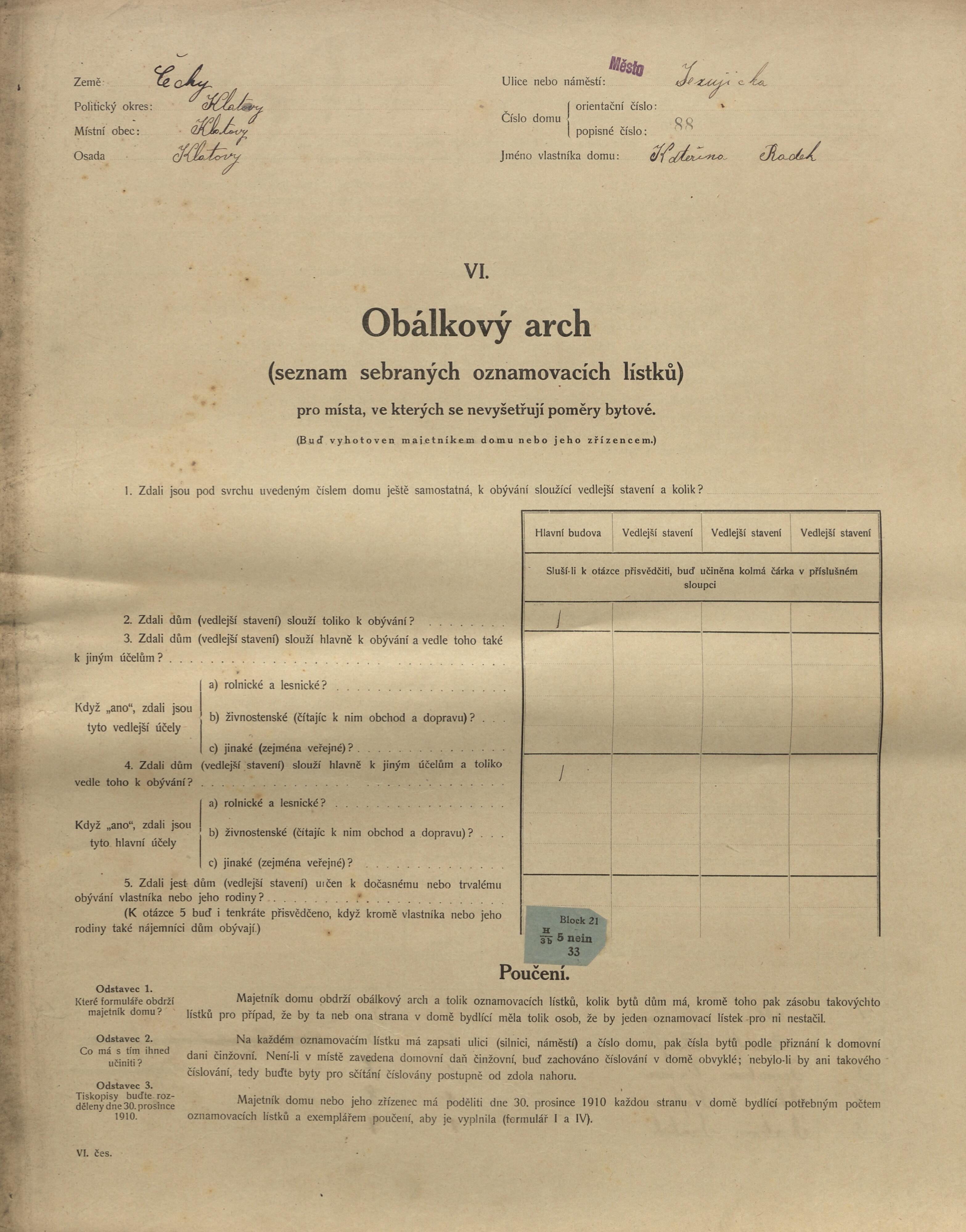 1. soap-kt_01159_census-1910-klatovy-mesto-cp088_0010