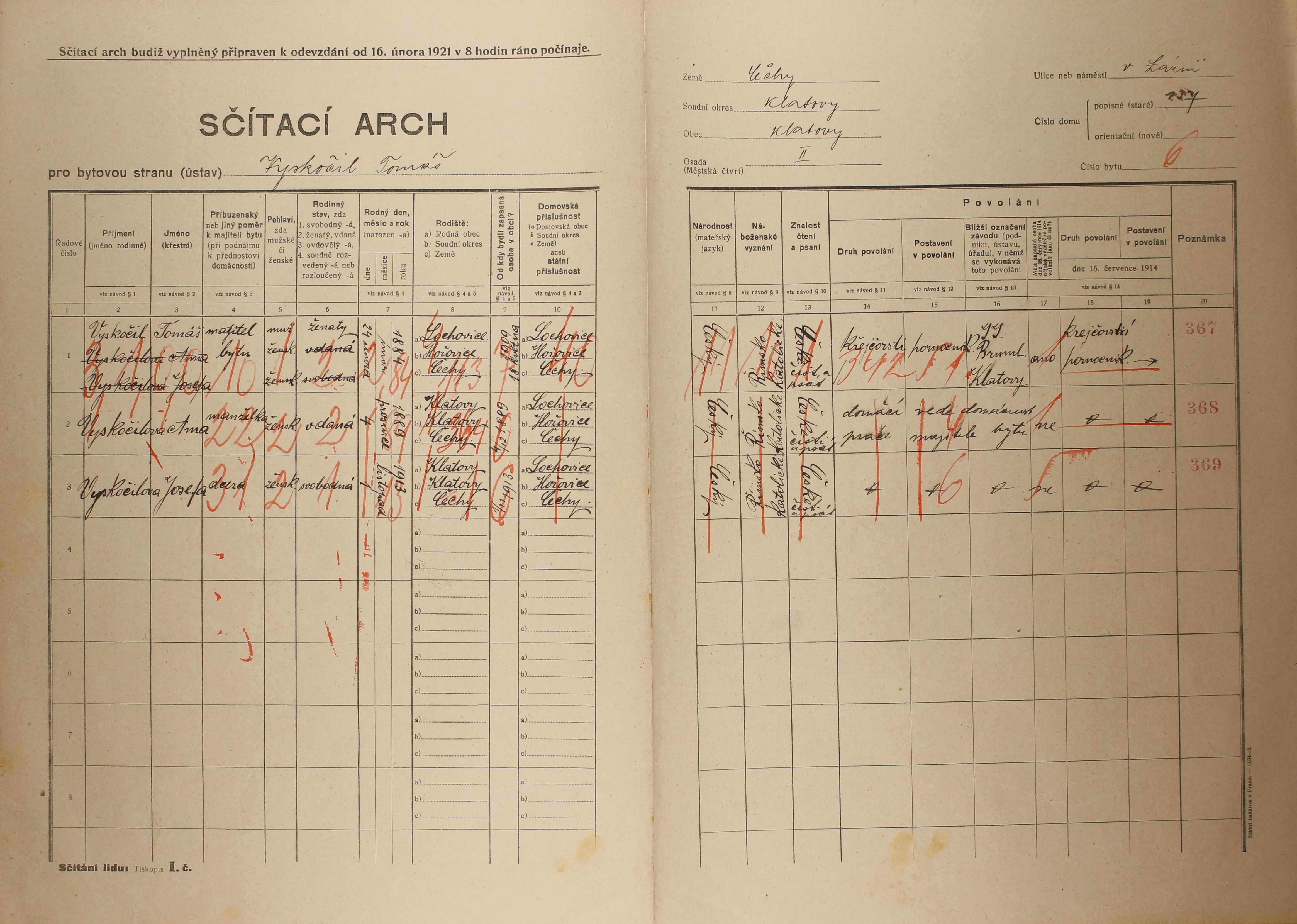 12. soap-kt_01159_census-1921-klatovy-prazske-predmesti-cp137_0120