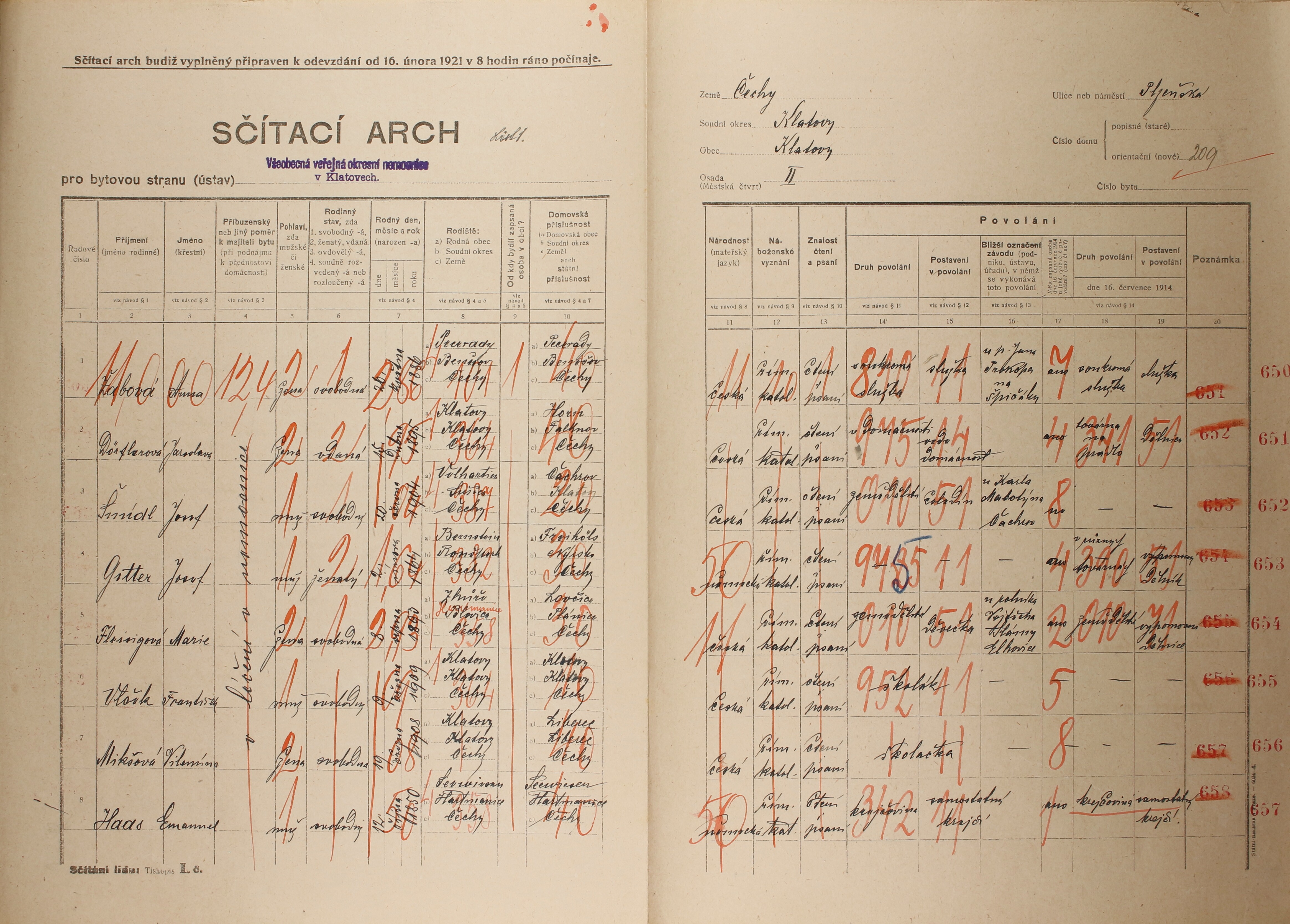 2. soap-kt_01159_census-1921-klatovy-prazske-predmesti-cp209_0020