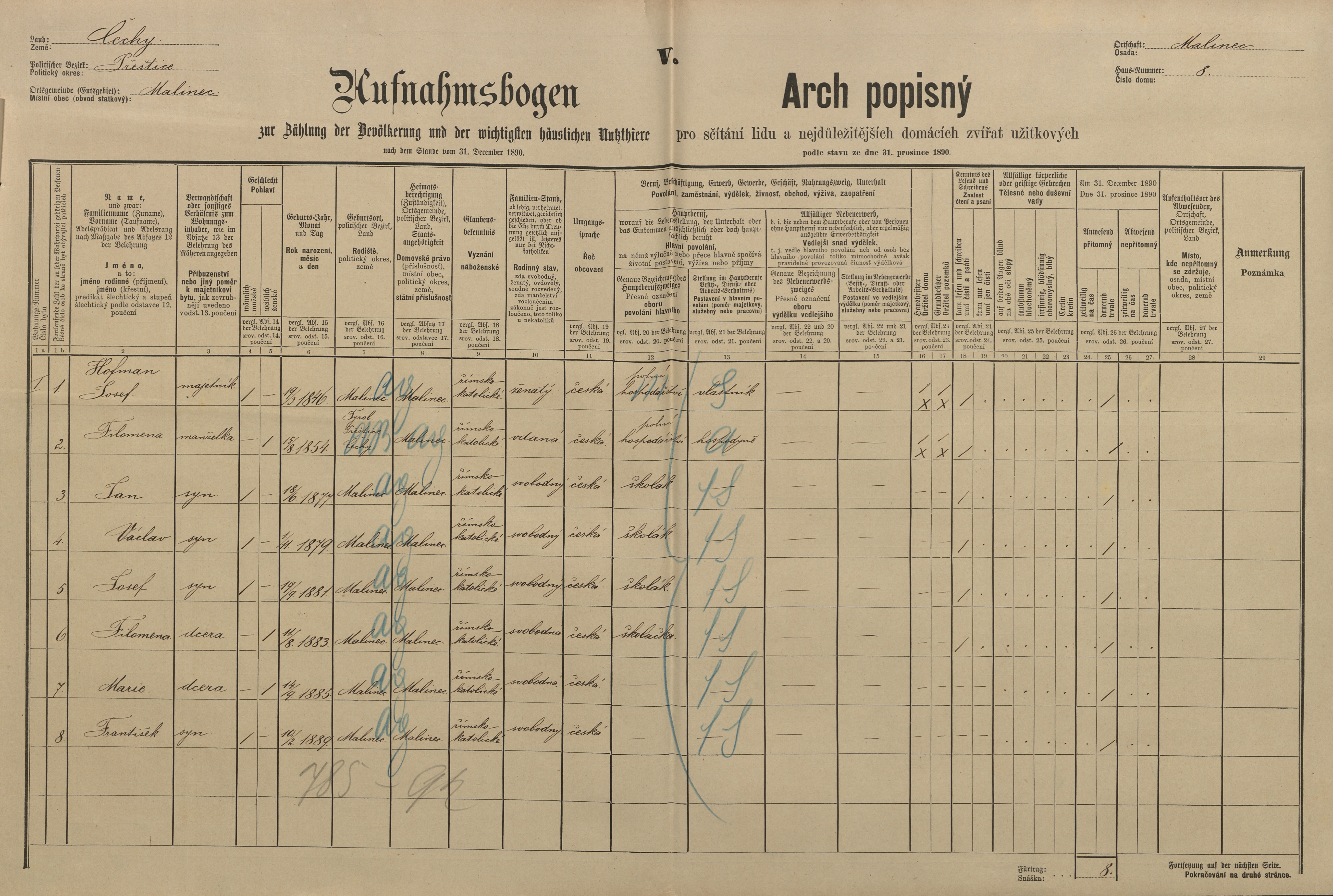 1. soap-pj_00302_census-1890-malinec-cp008_0010