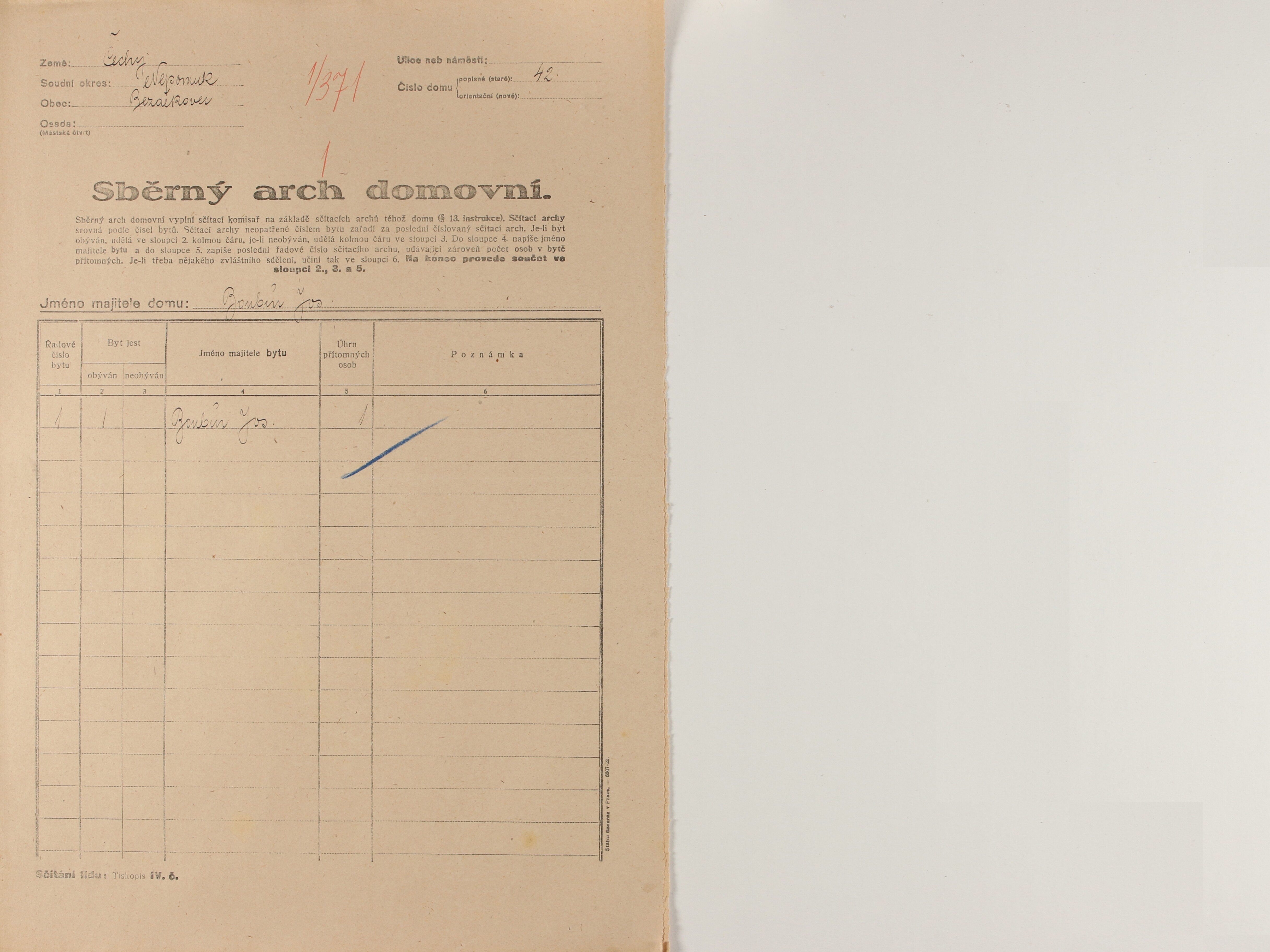 1. soap-pj_00302_census-1921-bezdekovec-cp042_0010