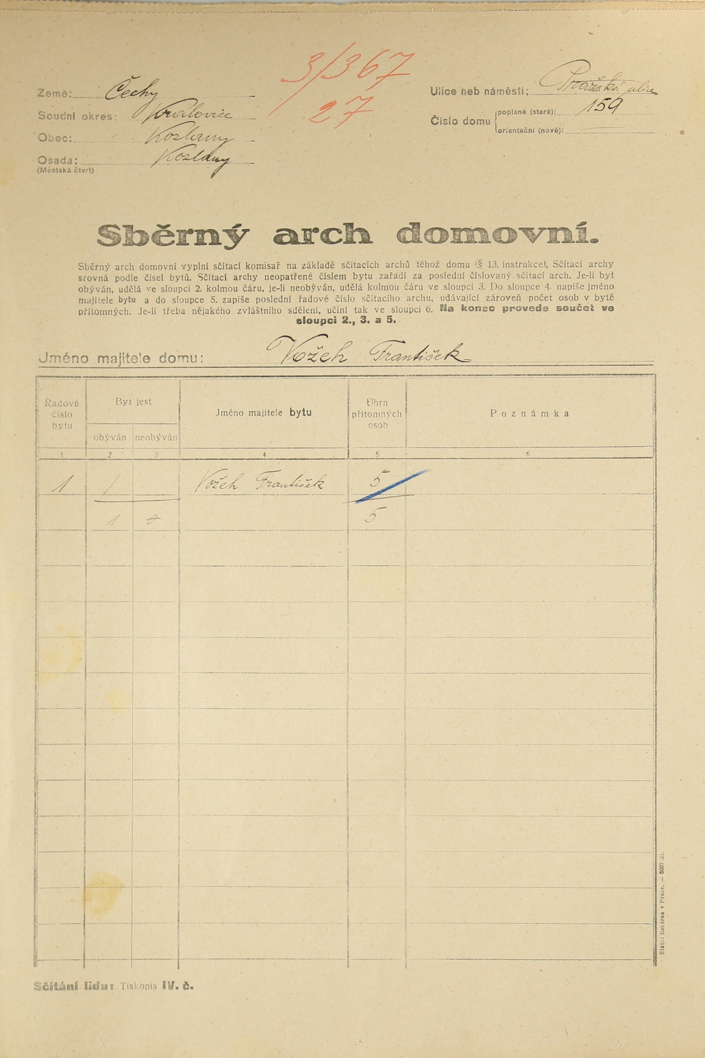 1. soap-ps_00423_census-1921-kozlany-cp159_0010