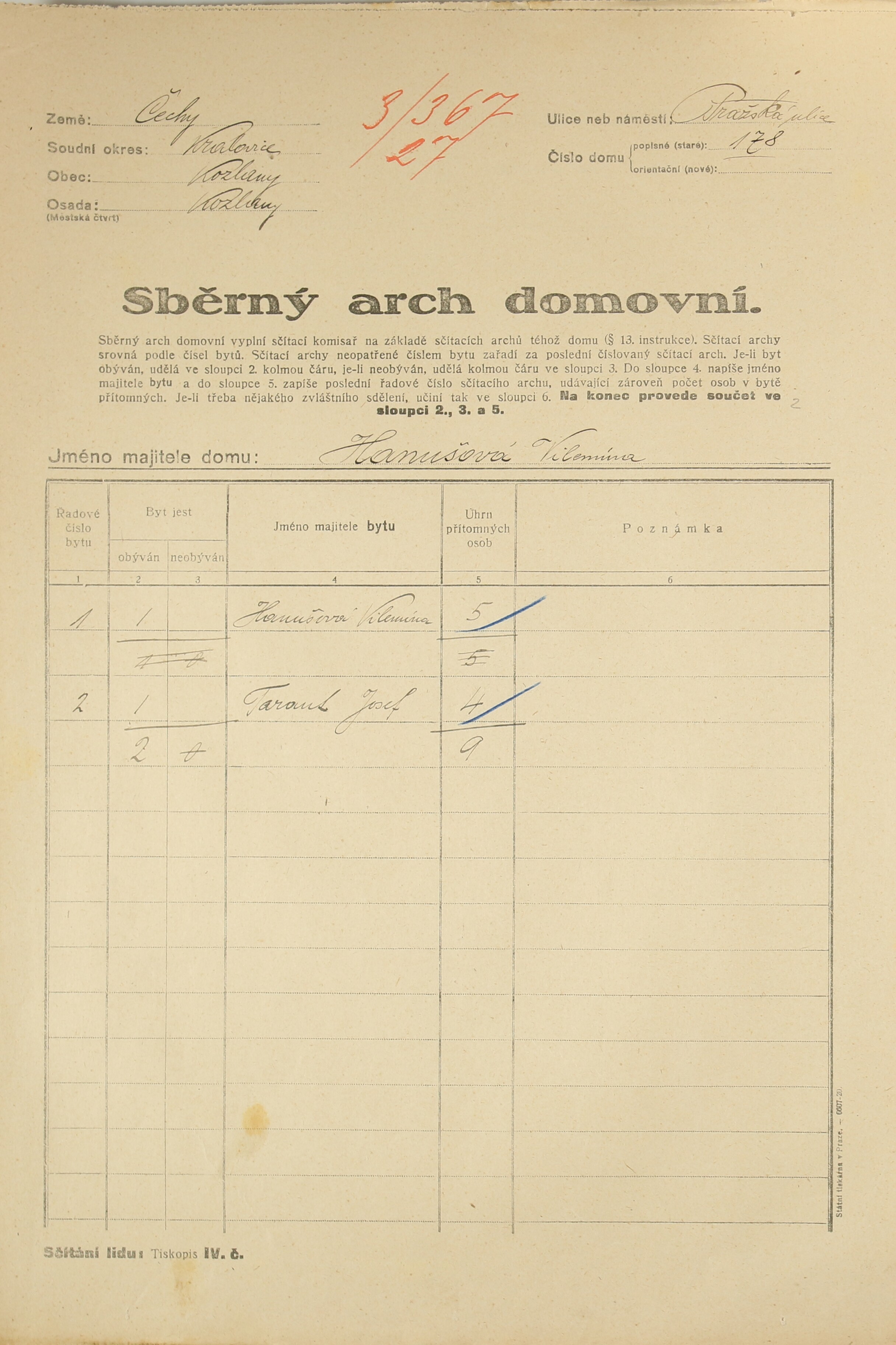 1. soap-ps_00423_census-1921-kozlany-cp178_0010