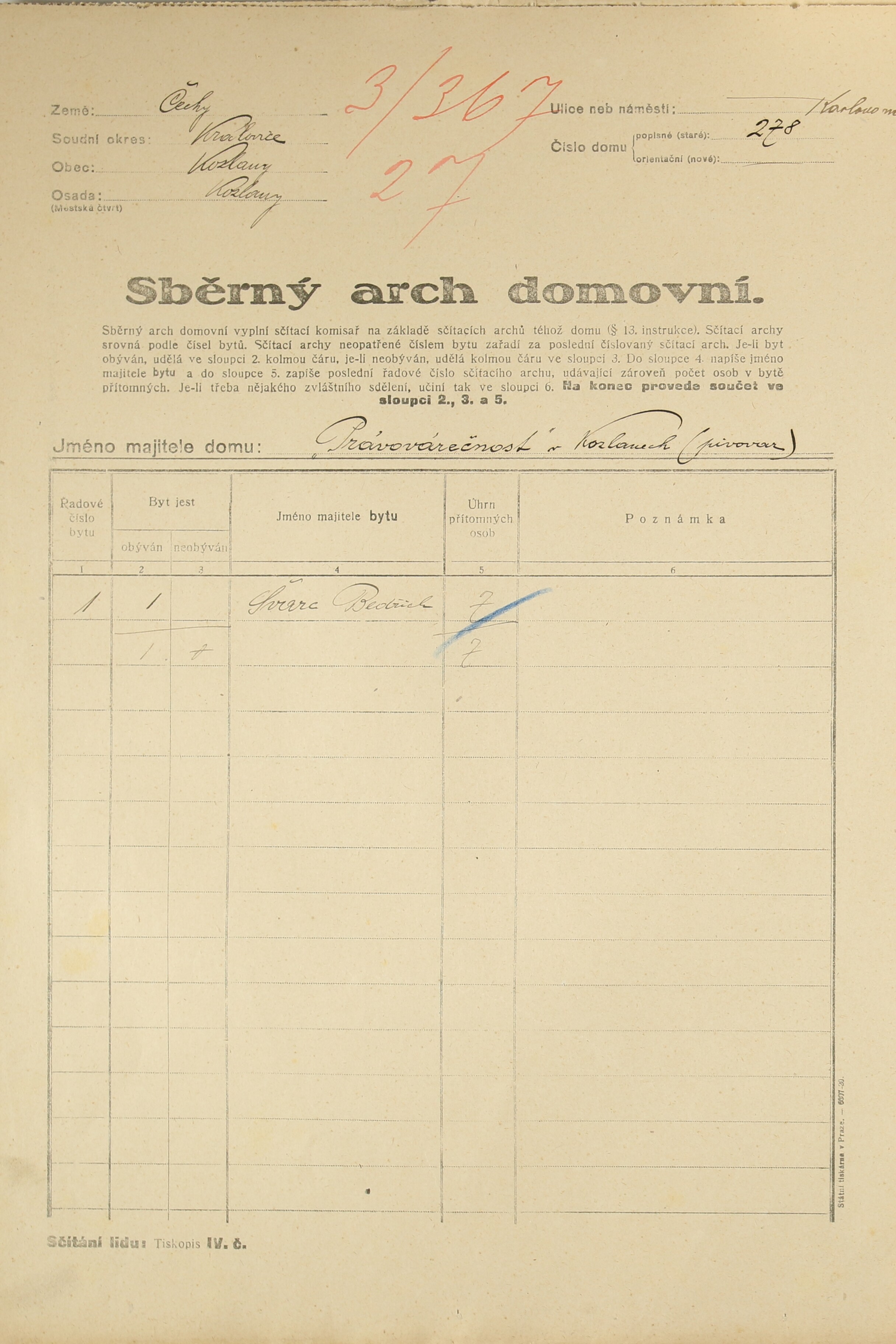 1. soap-ps_00423_census-1921-kozlany-cp278_0010