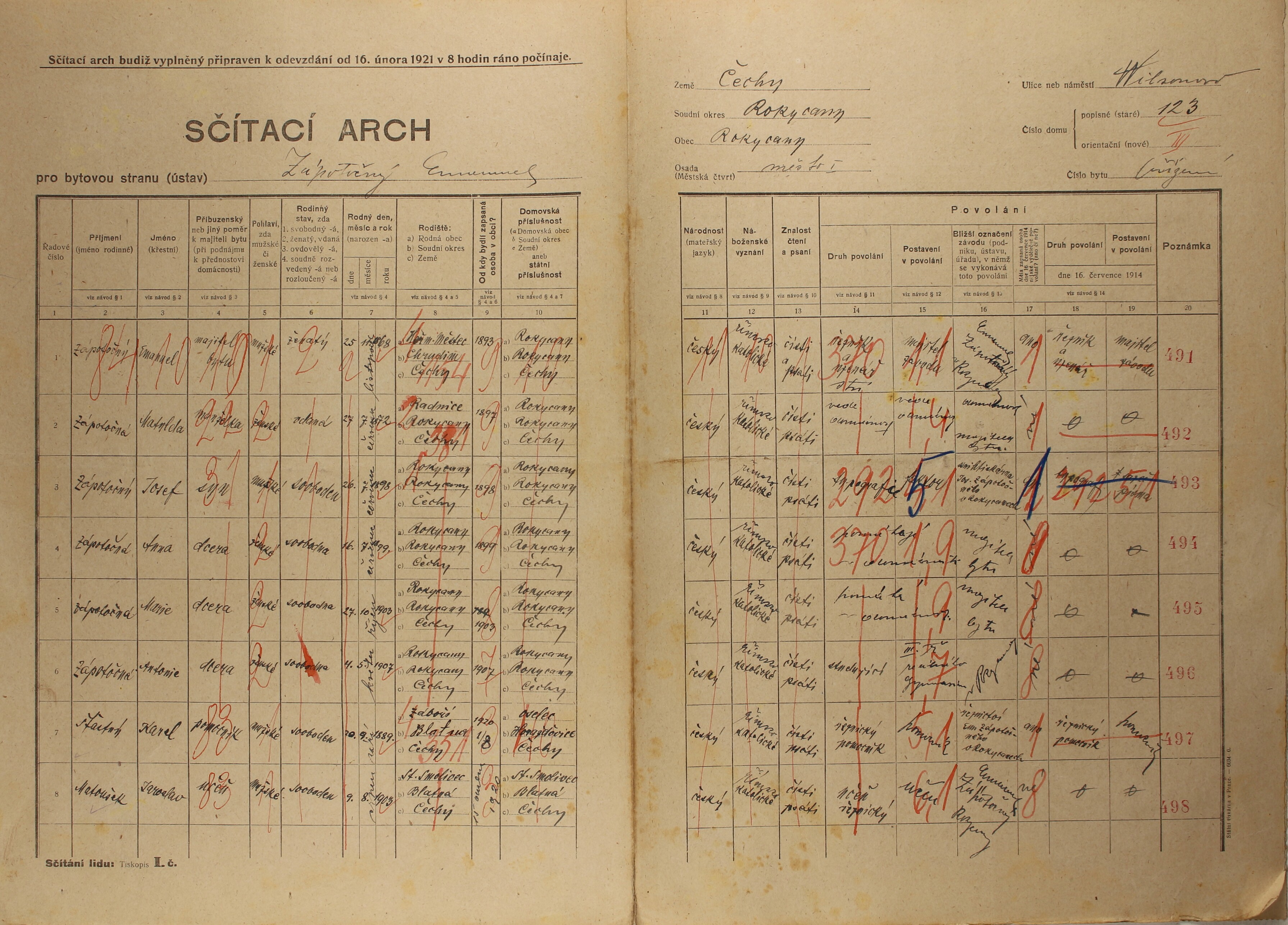 6. soap-ro_00002_census-1921-rokycany-mesto-cp123_0060