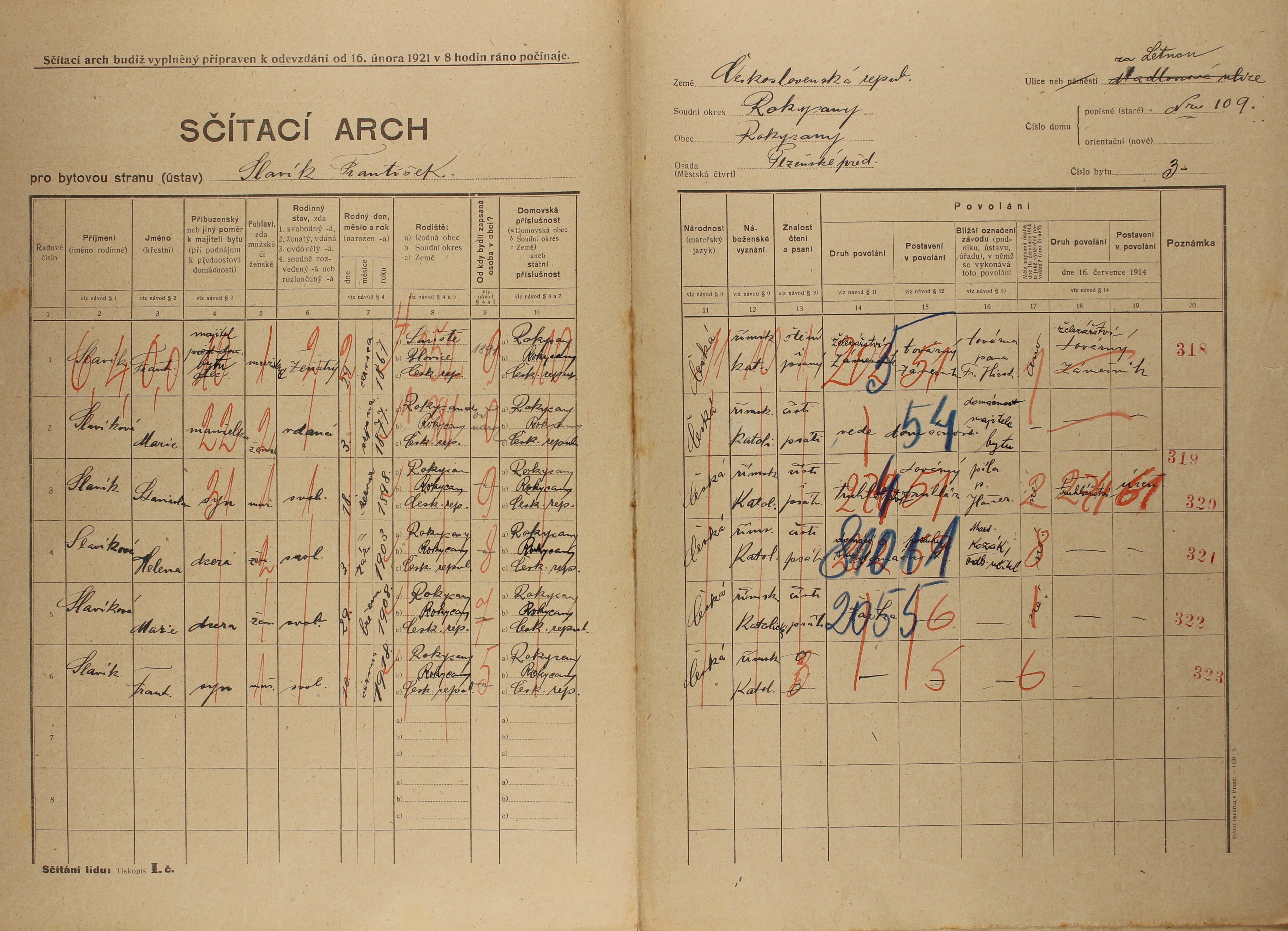 6. soap-ro_00002_census-1921-rokycany-plzenske-predmesti-cp109_0060