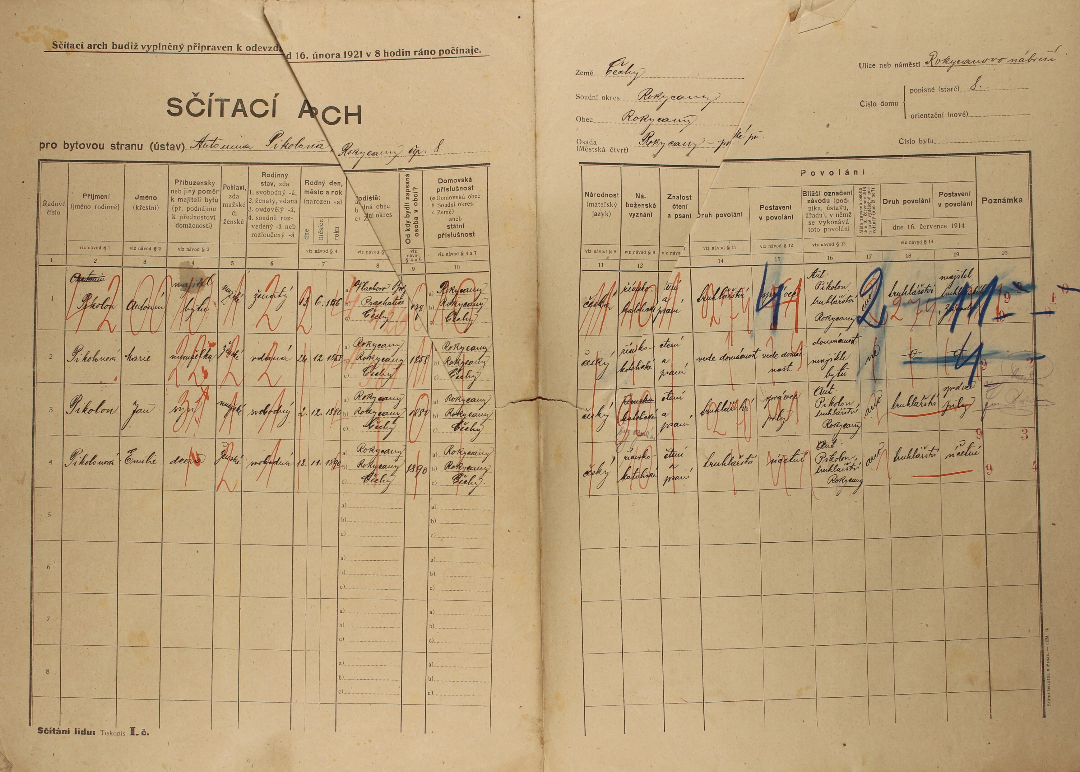 2. soap-ro_00002_census-1921-rokycany-prazske-predmesti-cp008_0020