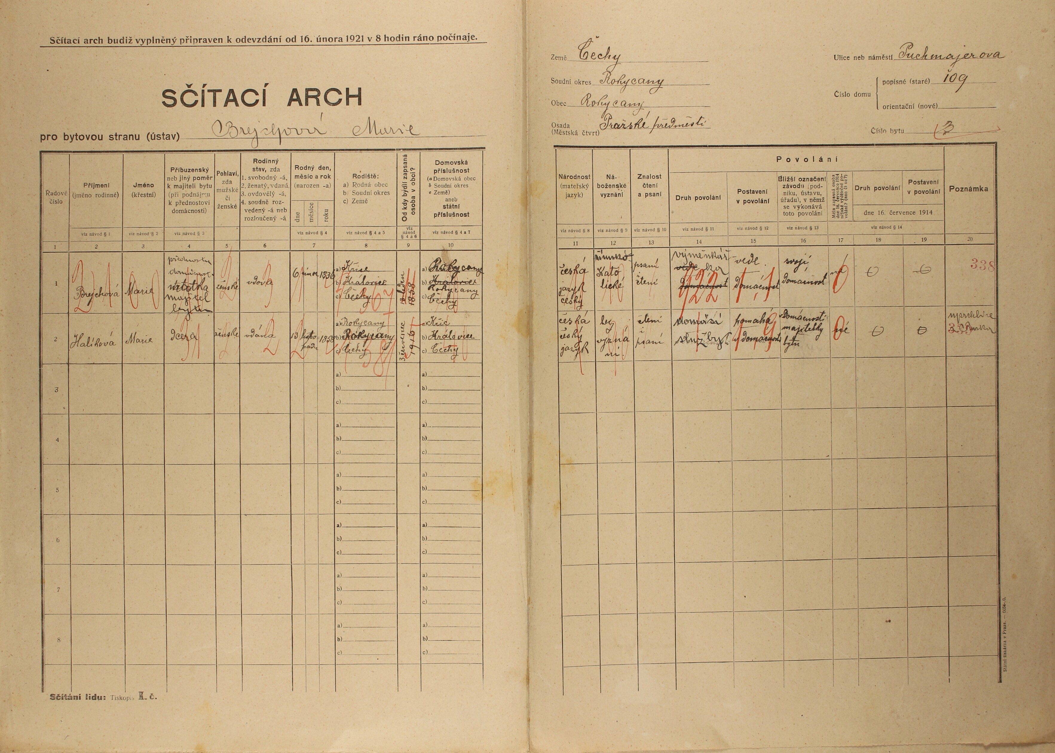 6. soap-ro_00002_census-1921-rokycany-prazske-predmesti-cp109_0060