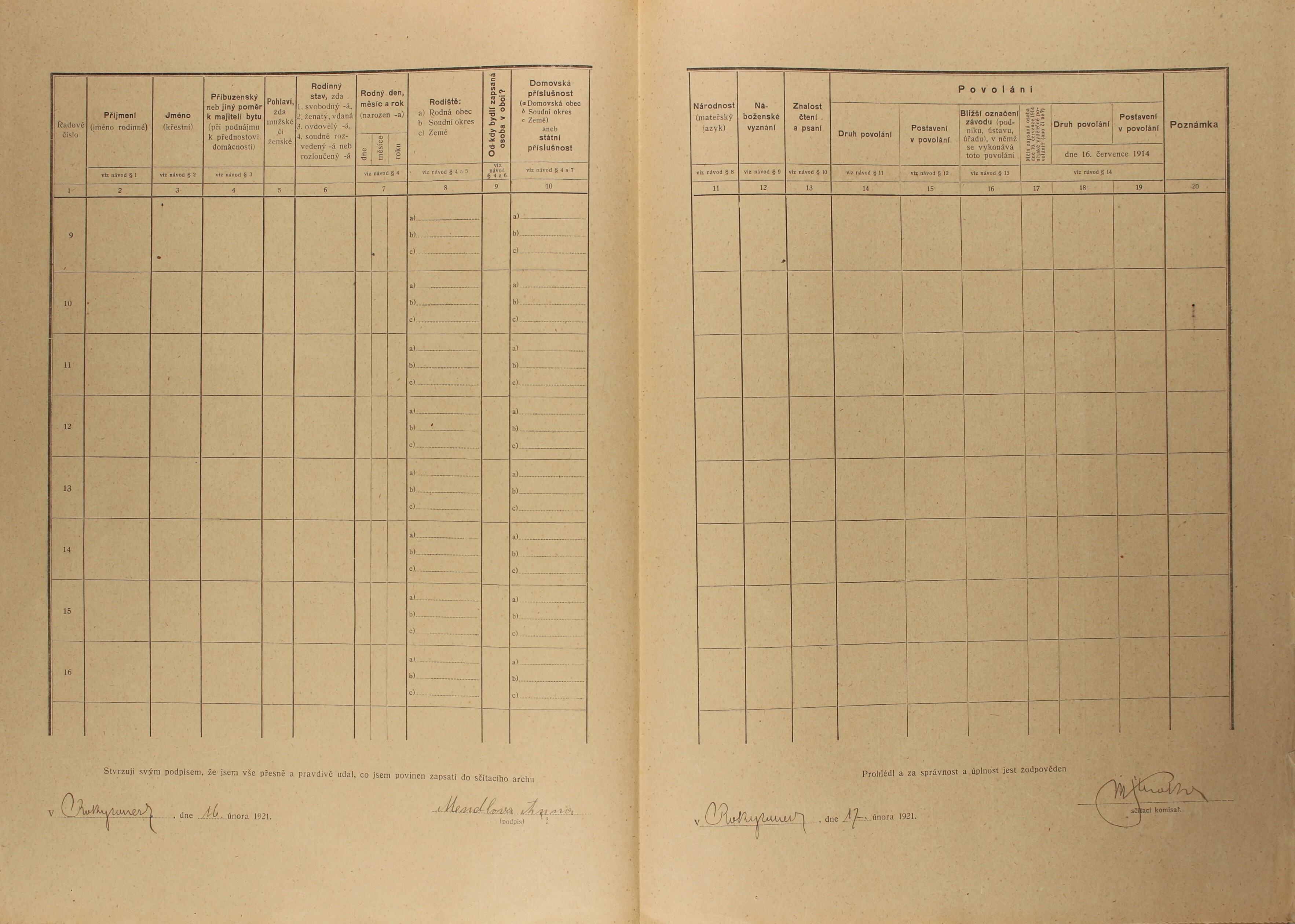 9. soap-ro_00002_census-1921-rokycany-prazske-predmesti-cp109_0090