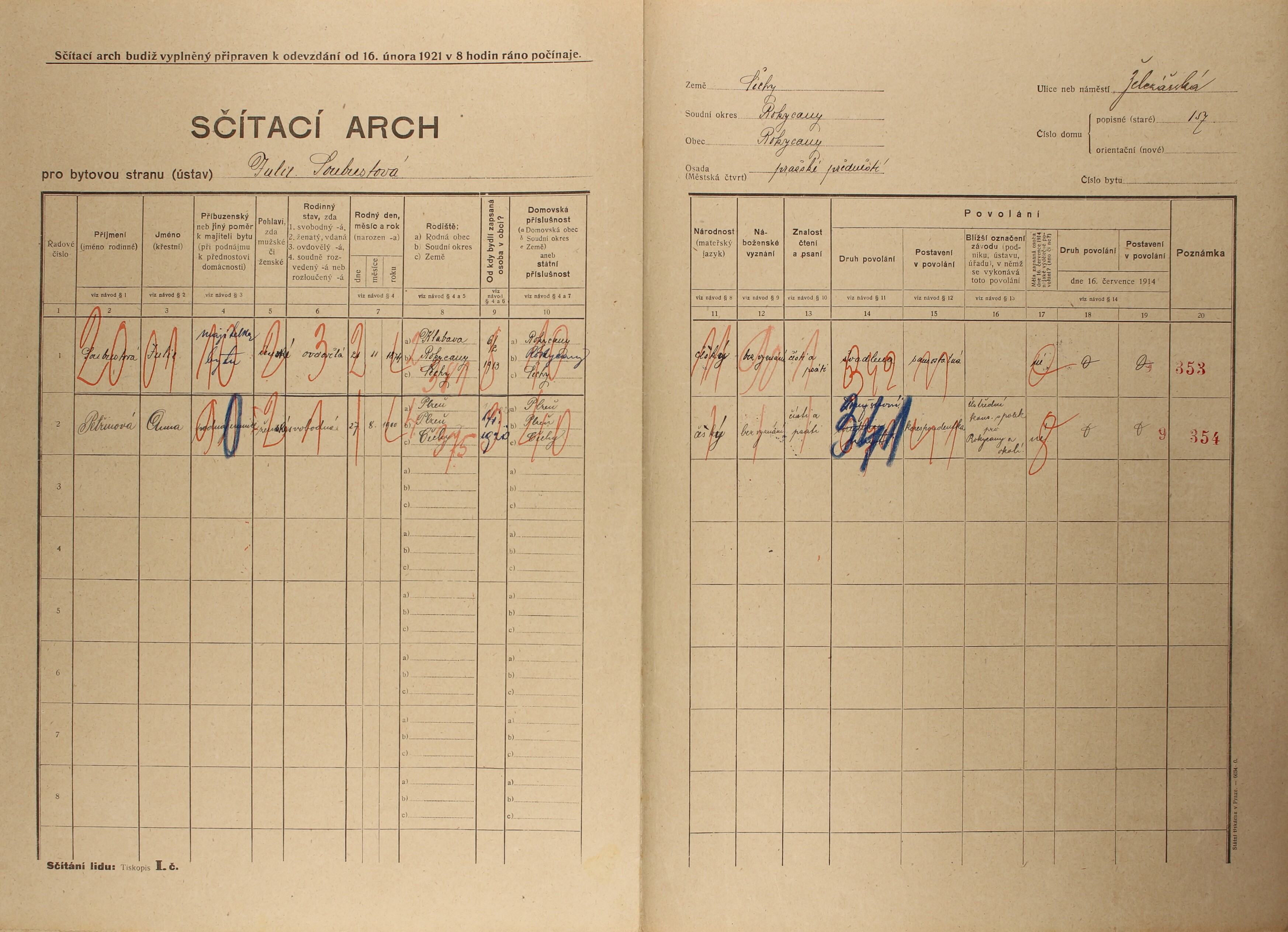 6. soap-ro_00002_census-1921-rokycany-prazske-predmesti-cp157_0060