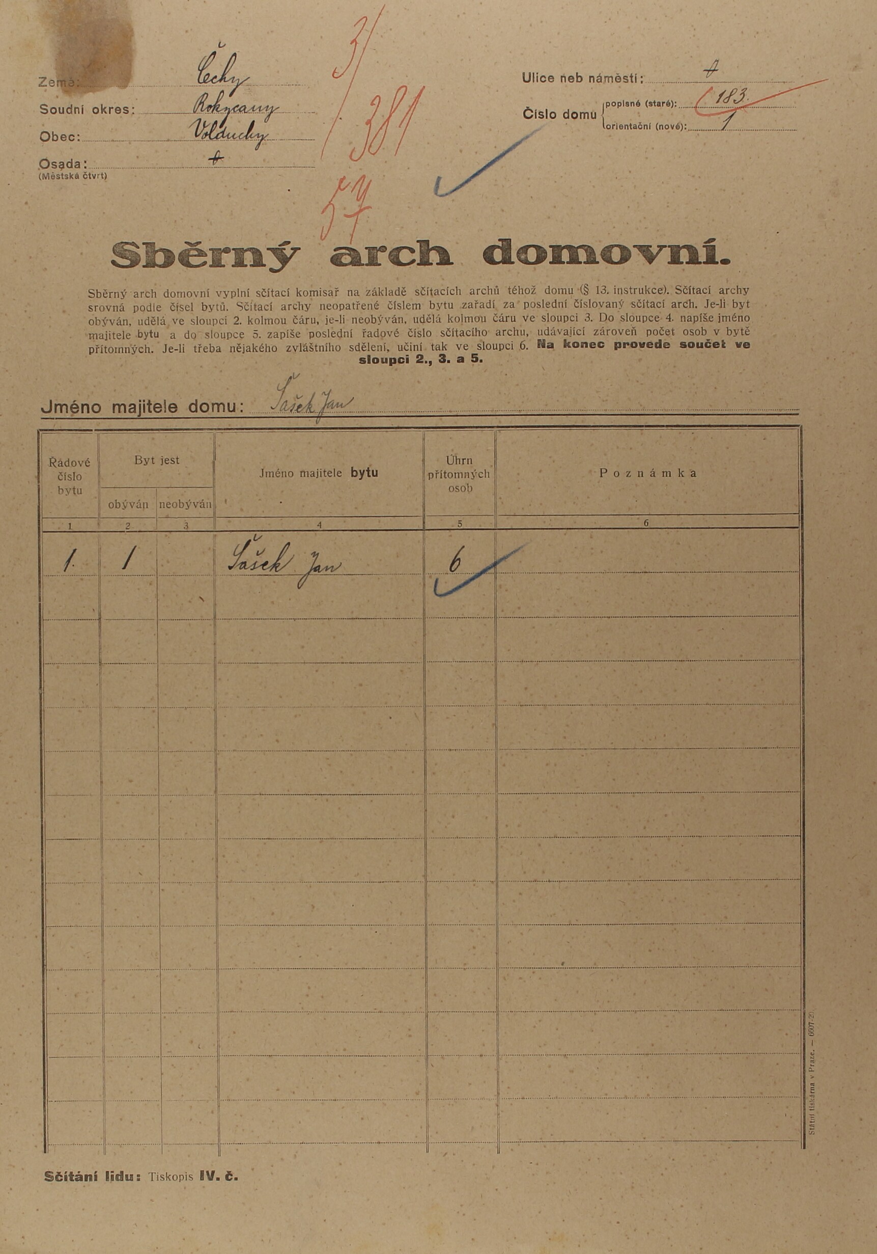 1. soap-ro_00002_census-1921-volduchy-cp183_0010