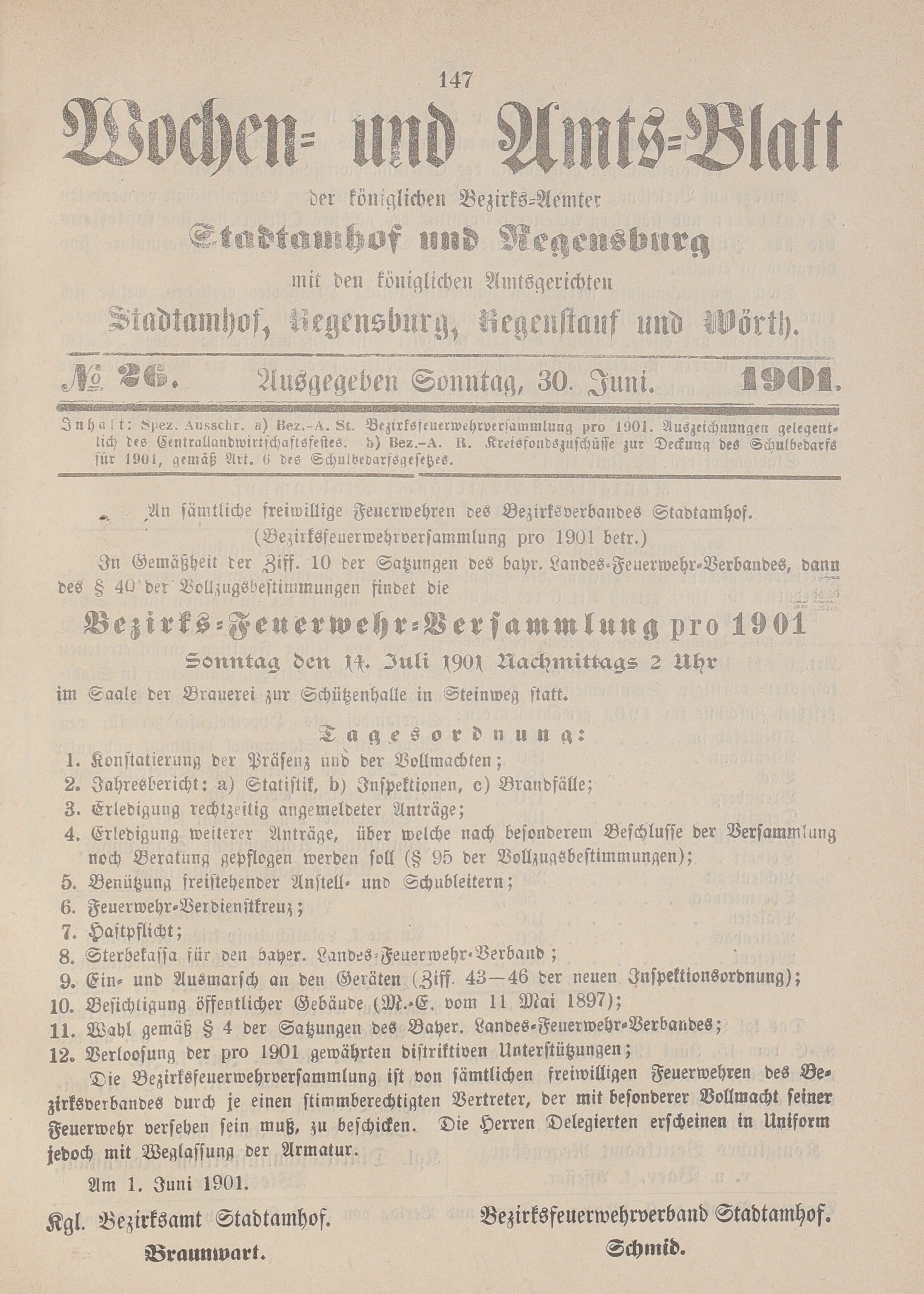 1. amtsblatt-stadtamhof-regensburg-1901-06-30-n26_1560