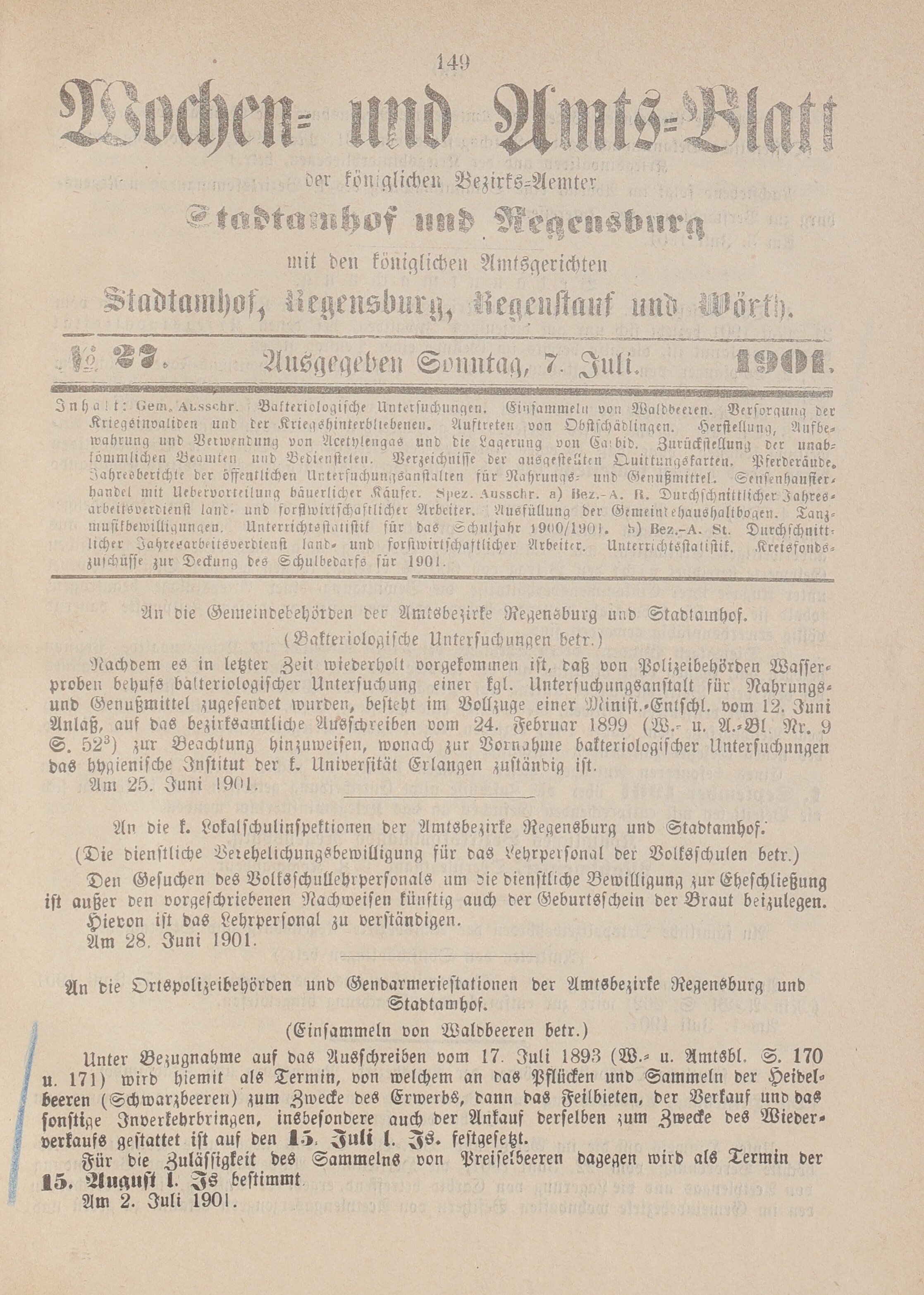 1. amtsblatt-stadtamhof-regensburg-1901-07-07-n27_1580