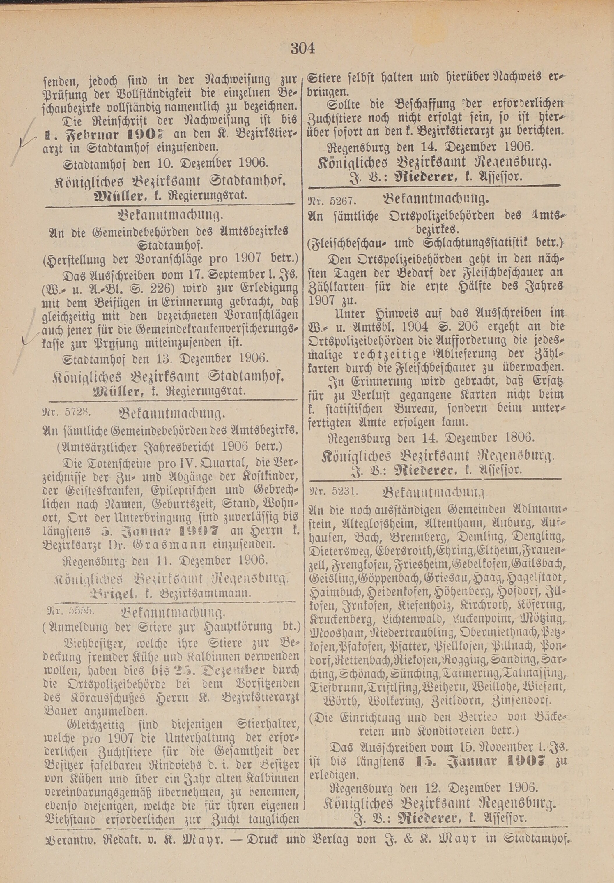 8. amtsblatt-stadtamhof-regensburg-1906-12-16-n50_3190