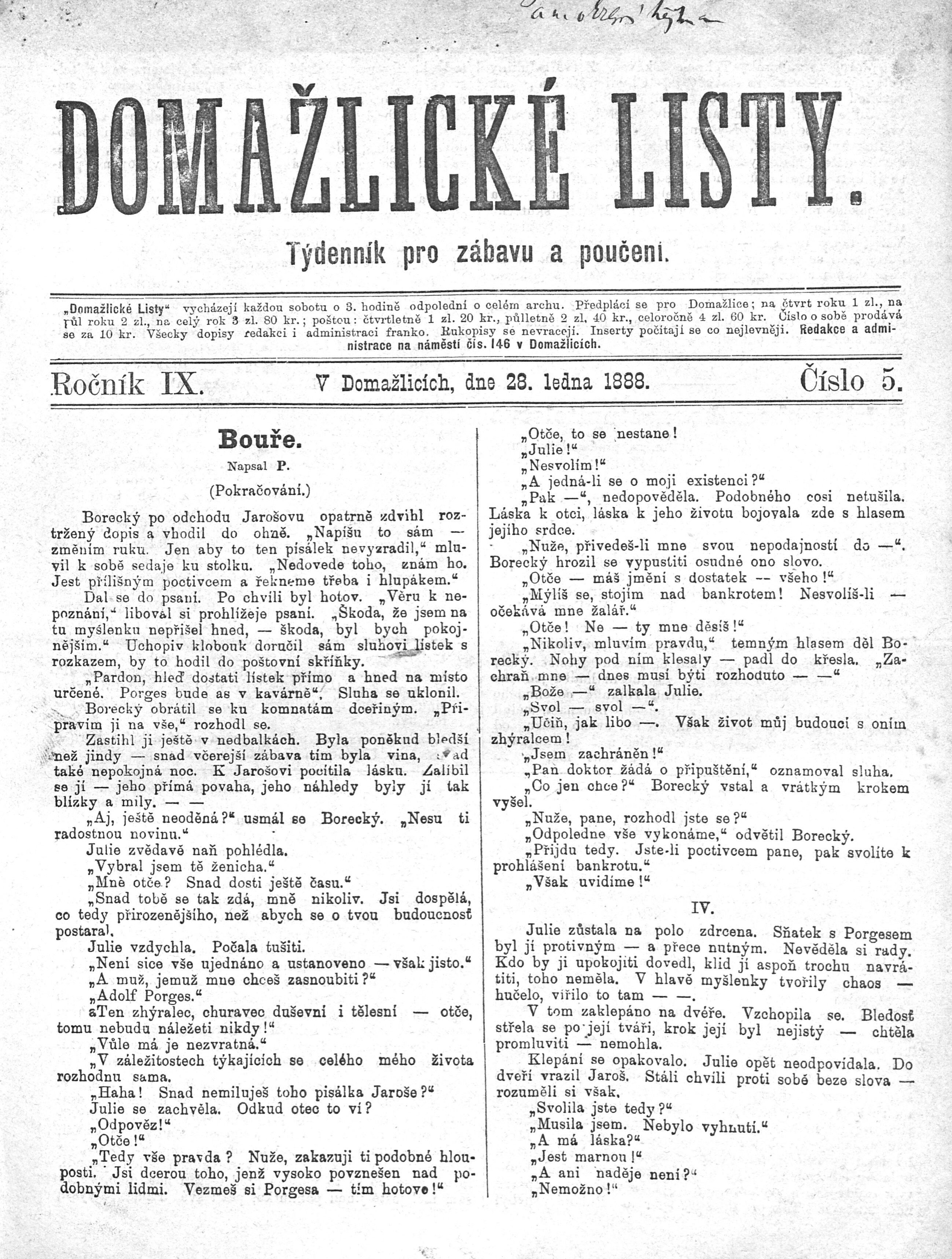 1. domazlicke-listy-1888-01-28-n5_0165